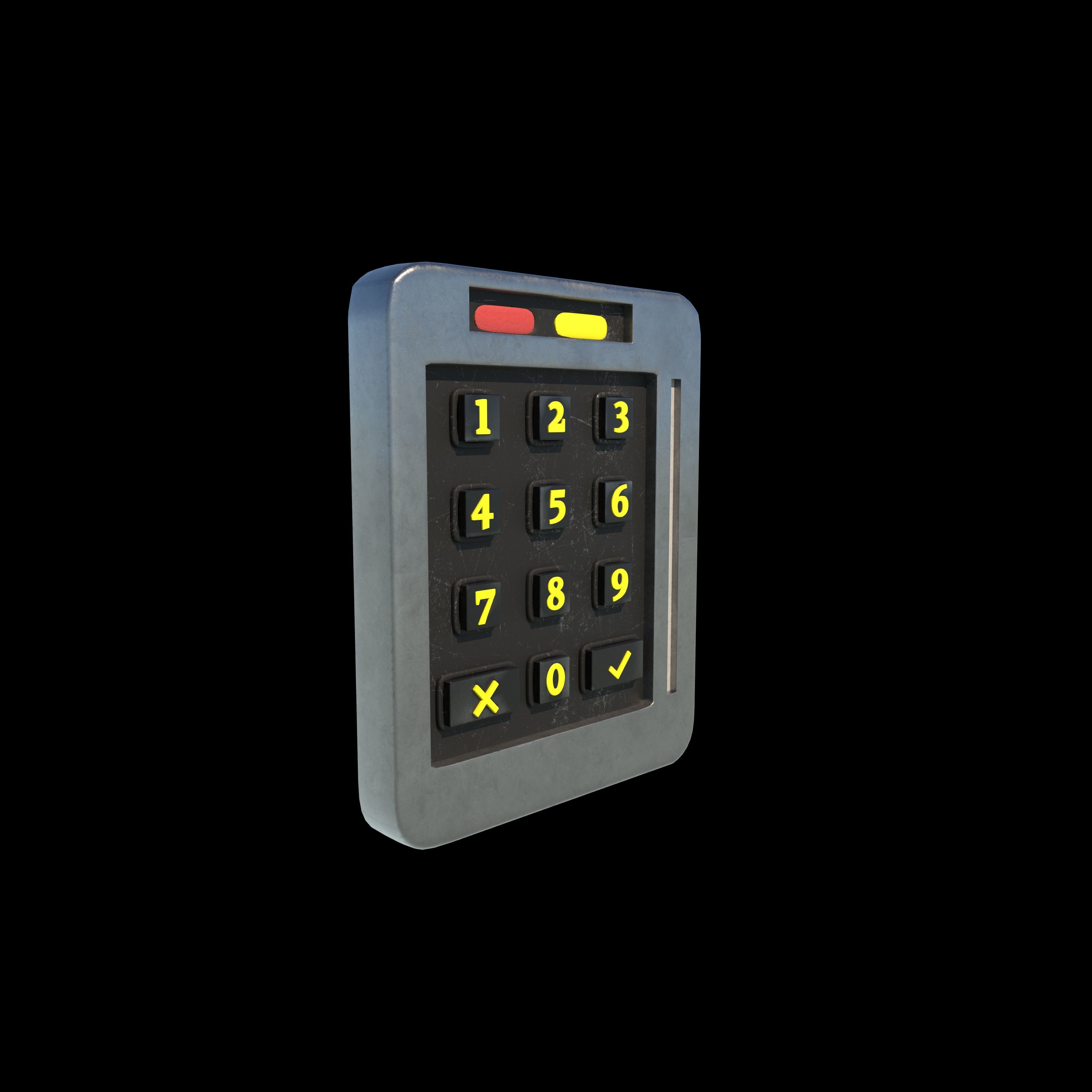 keypad 3D model_2
