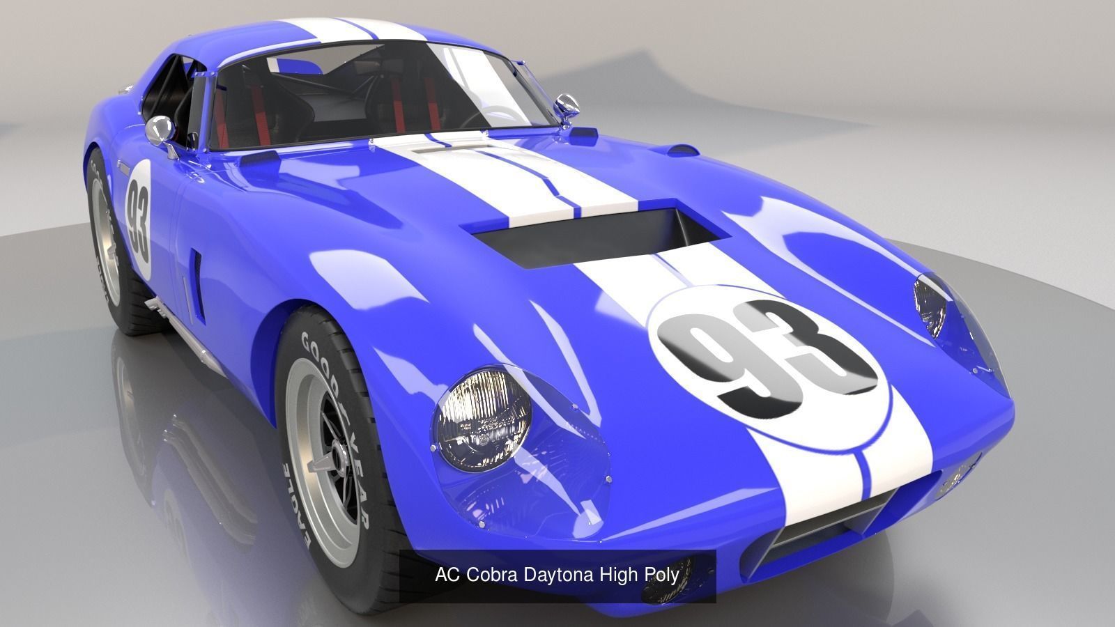 AC Cobra Daytona High poly and Low Poly 3D Model Collection_1