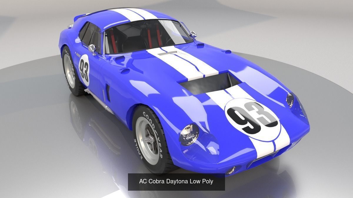 AC Cobra Daytona High poly and Low Poly 3D Model Collection_2