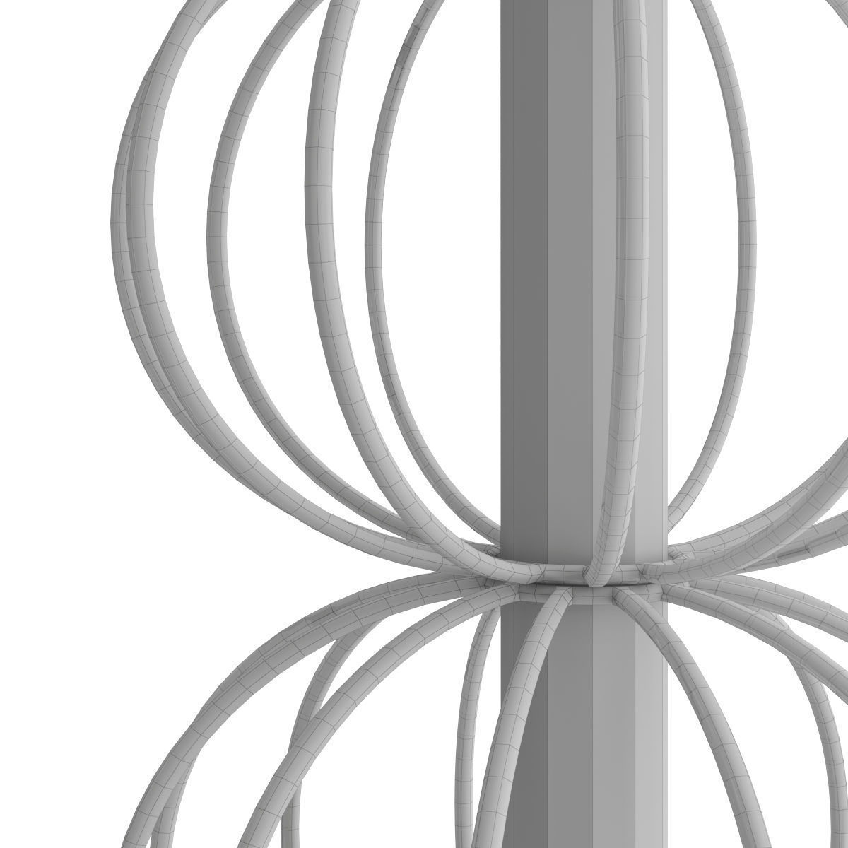 gold pendant lamp 3D model_4