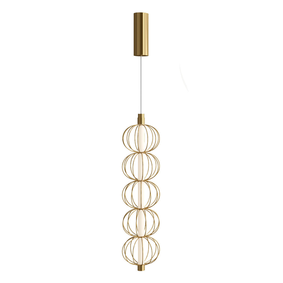 gold pendant lamp 3D model_1