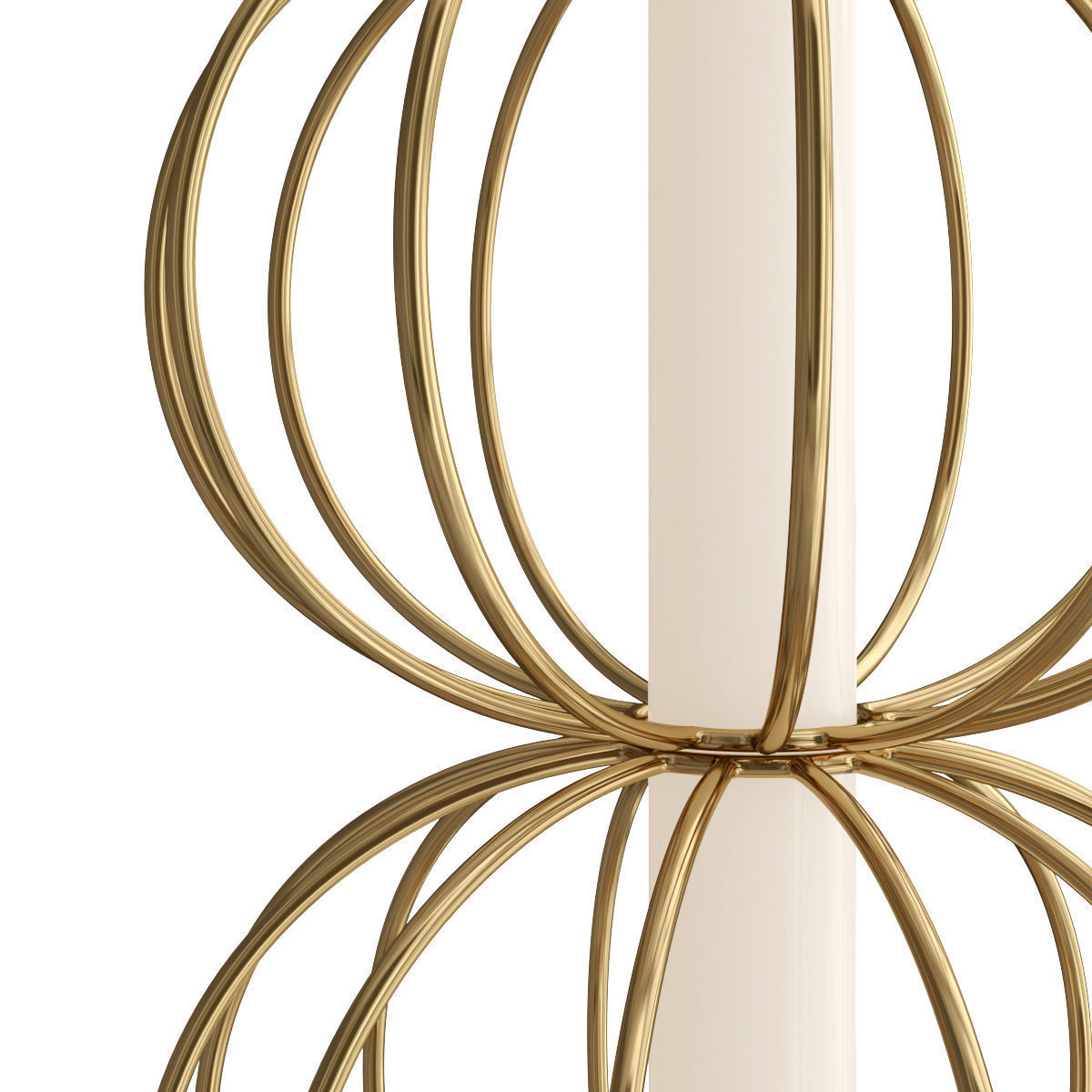 gold pendant lamp 3D model_2