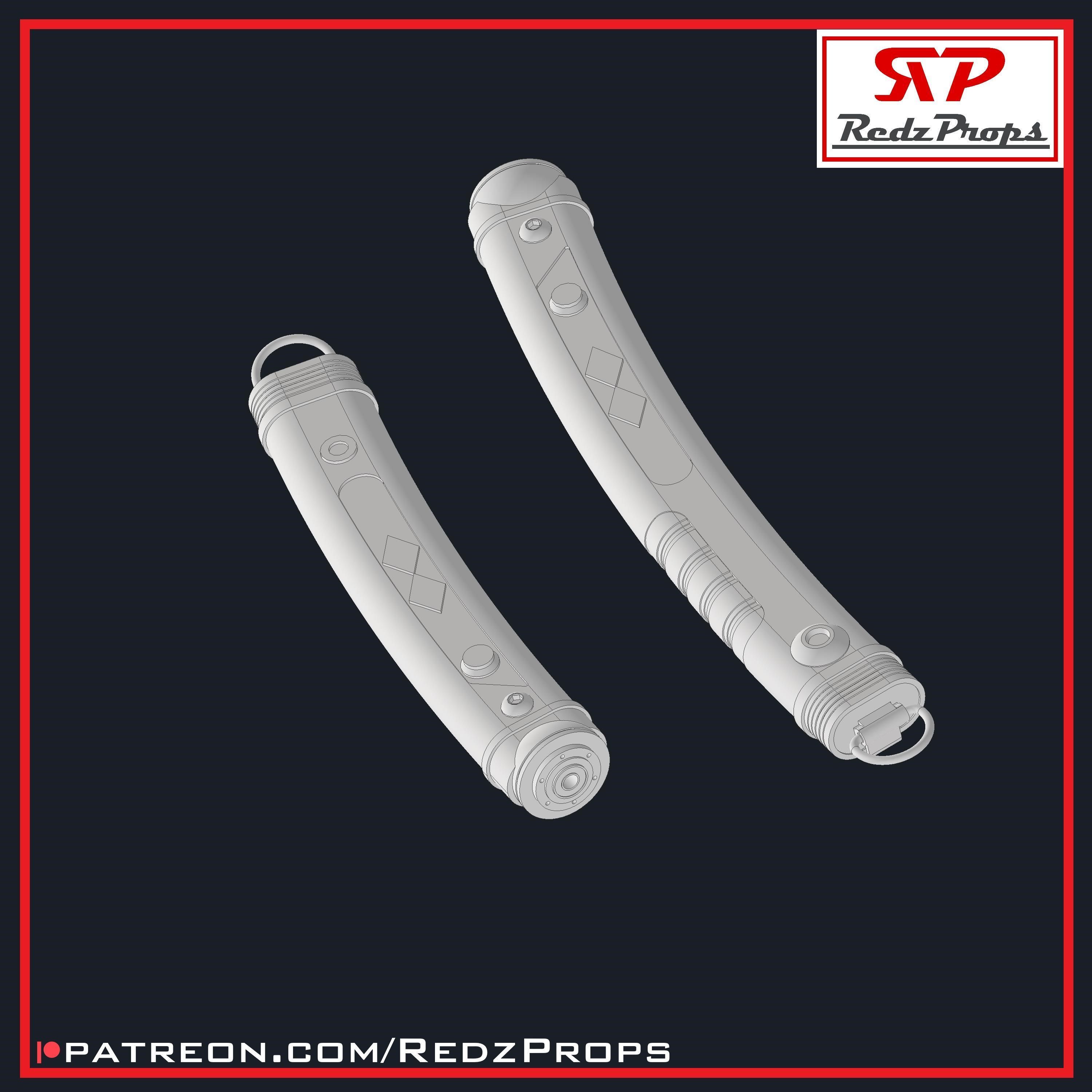 Ahsoka Lightsaber Cosplay Prop 3D print model_8