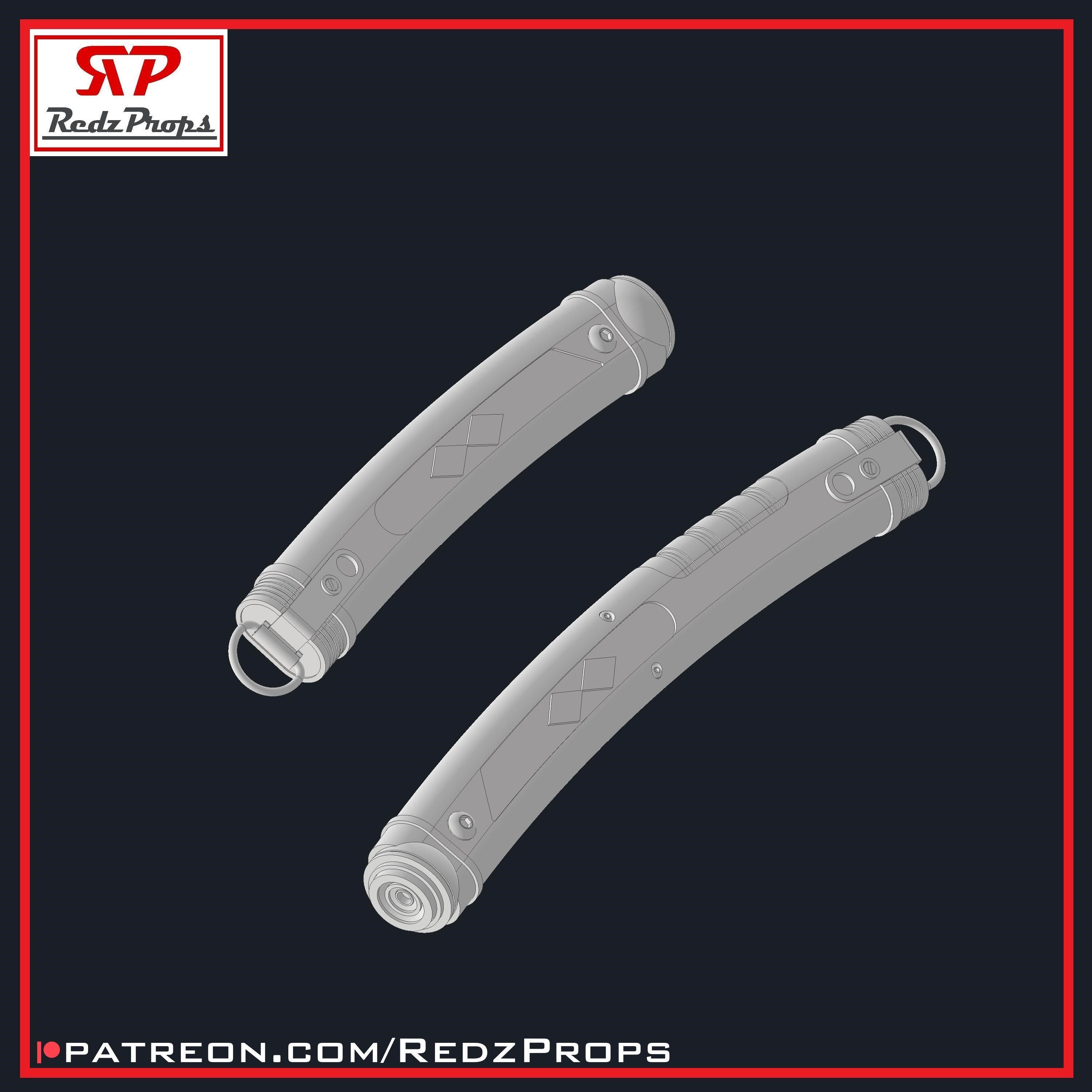 Ahsoka Lightsaber Cosplay Prop 3D print model_6