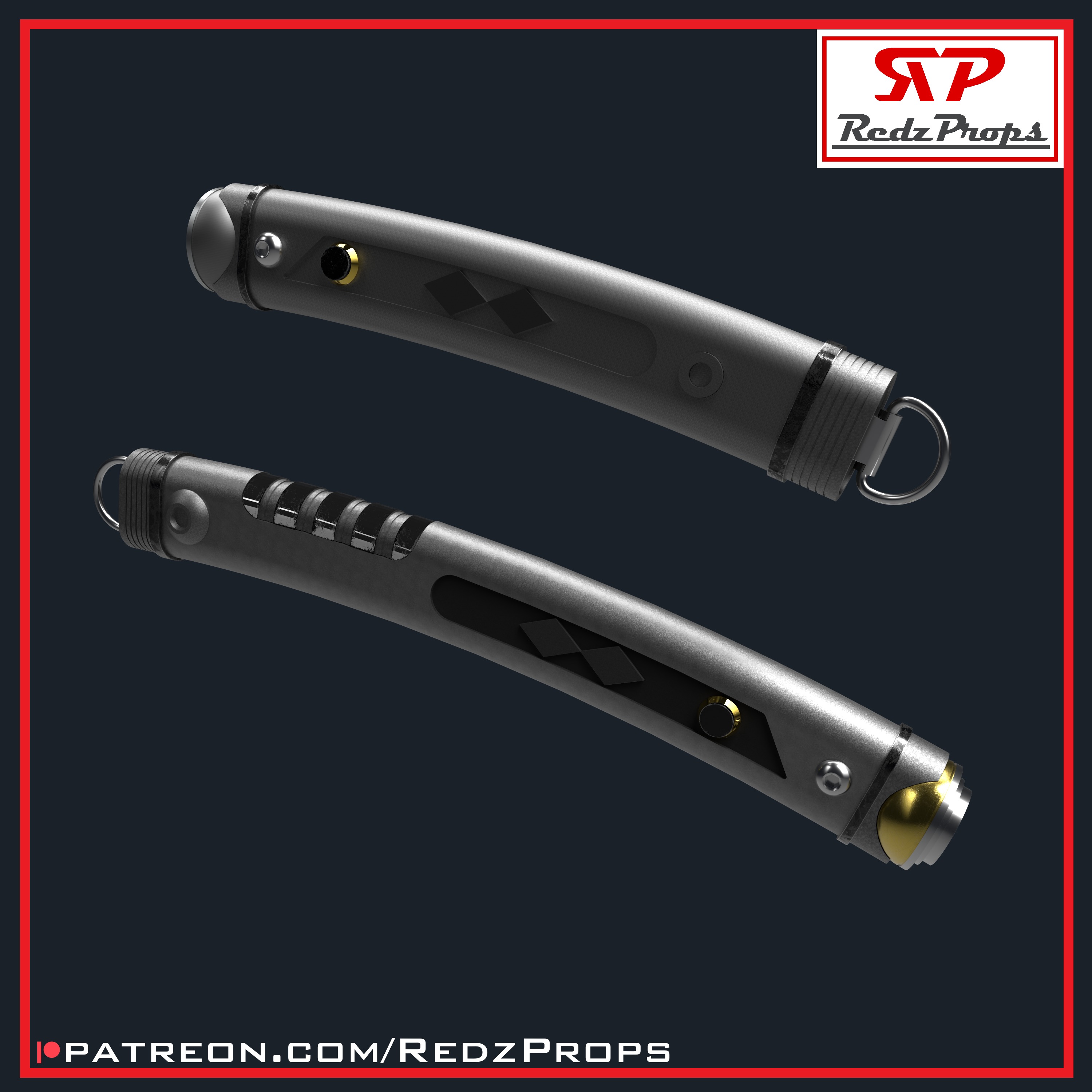 Ahsoka Lightsaber Cosplay Prop 3D print model_4