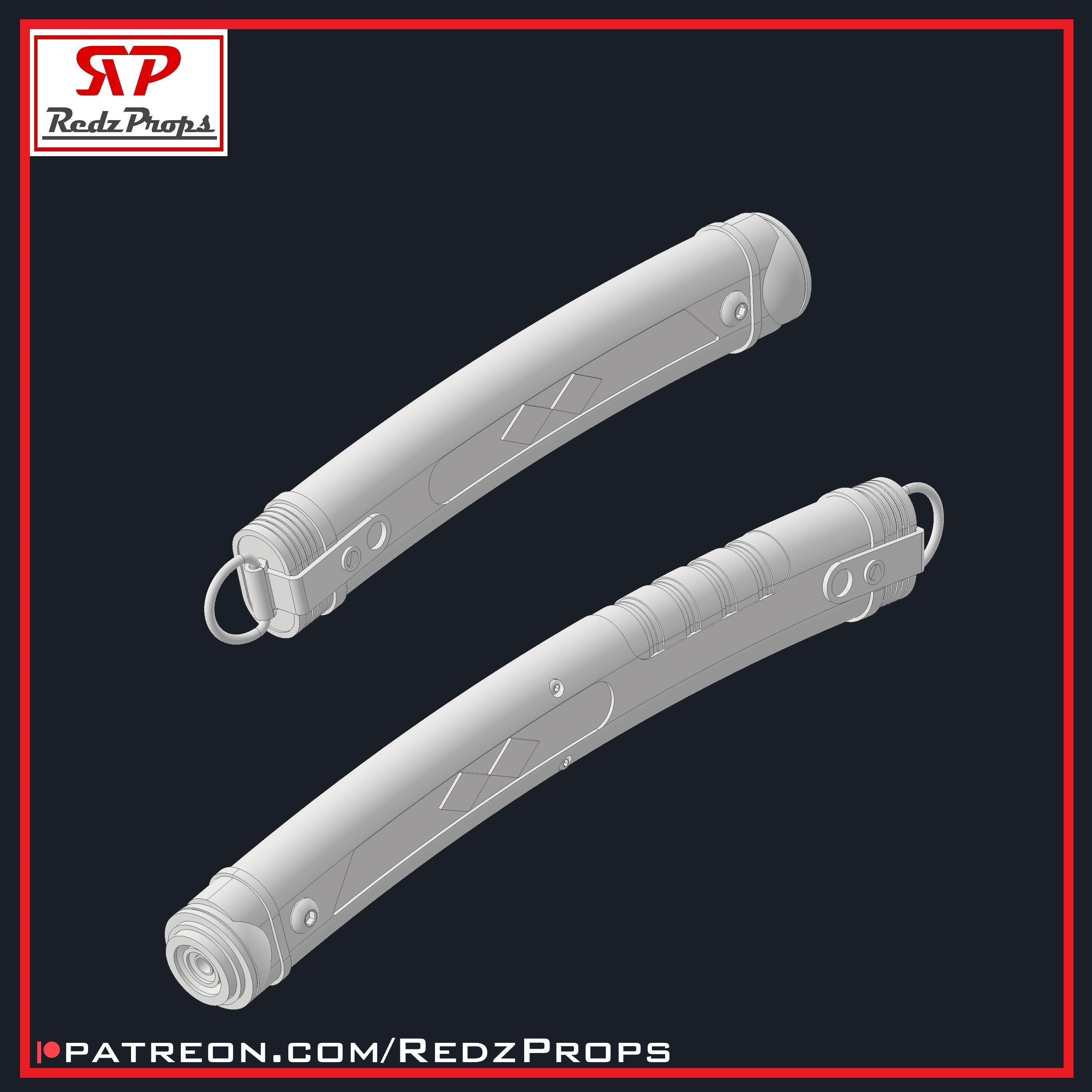 Ahsoka Lightsaber Cosplay Prop 3D print model_9