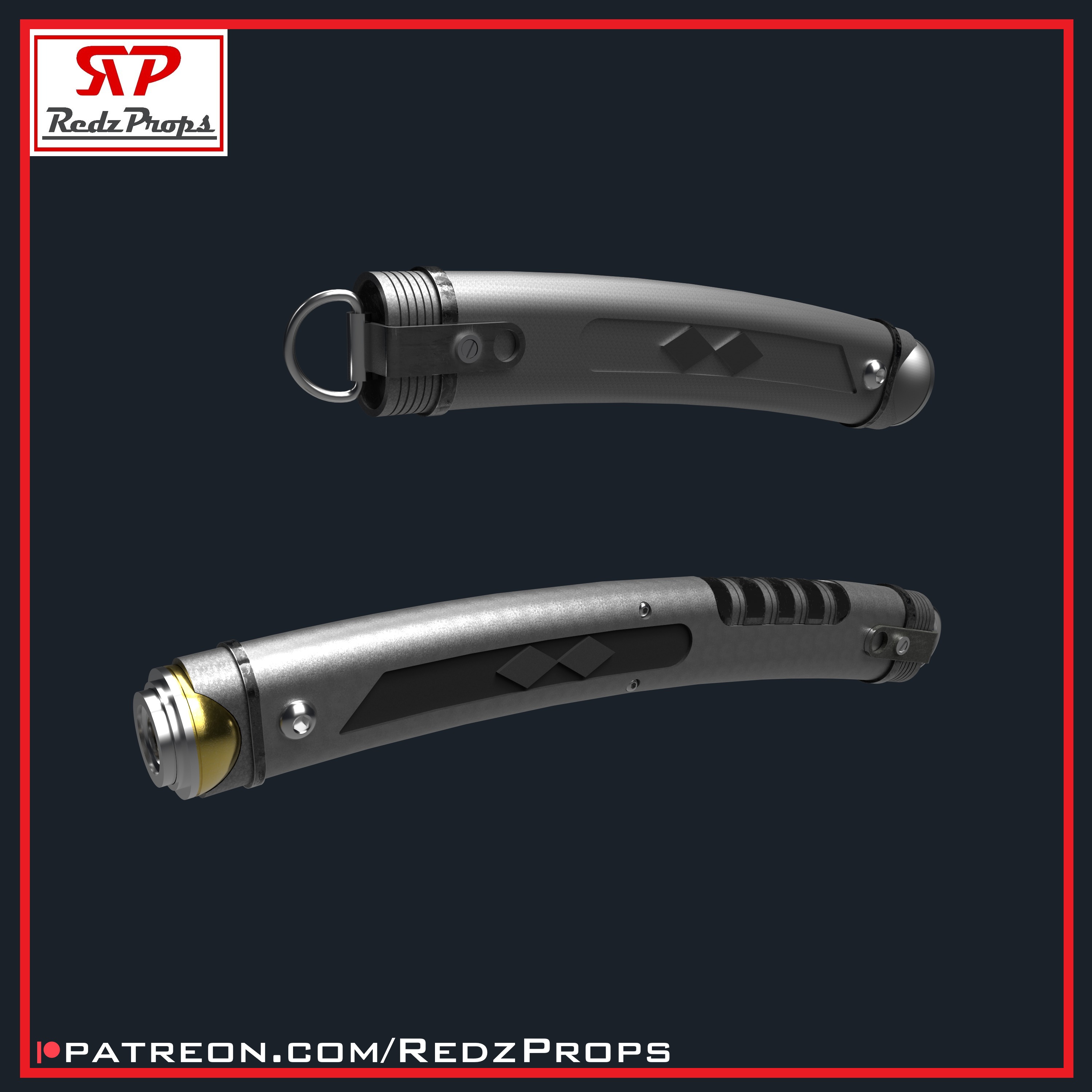 Ahsoka Lightsaber Cosplay Prop 3D print model_3