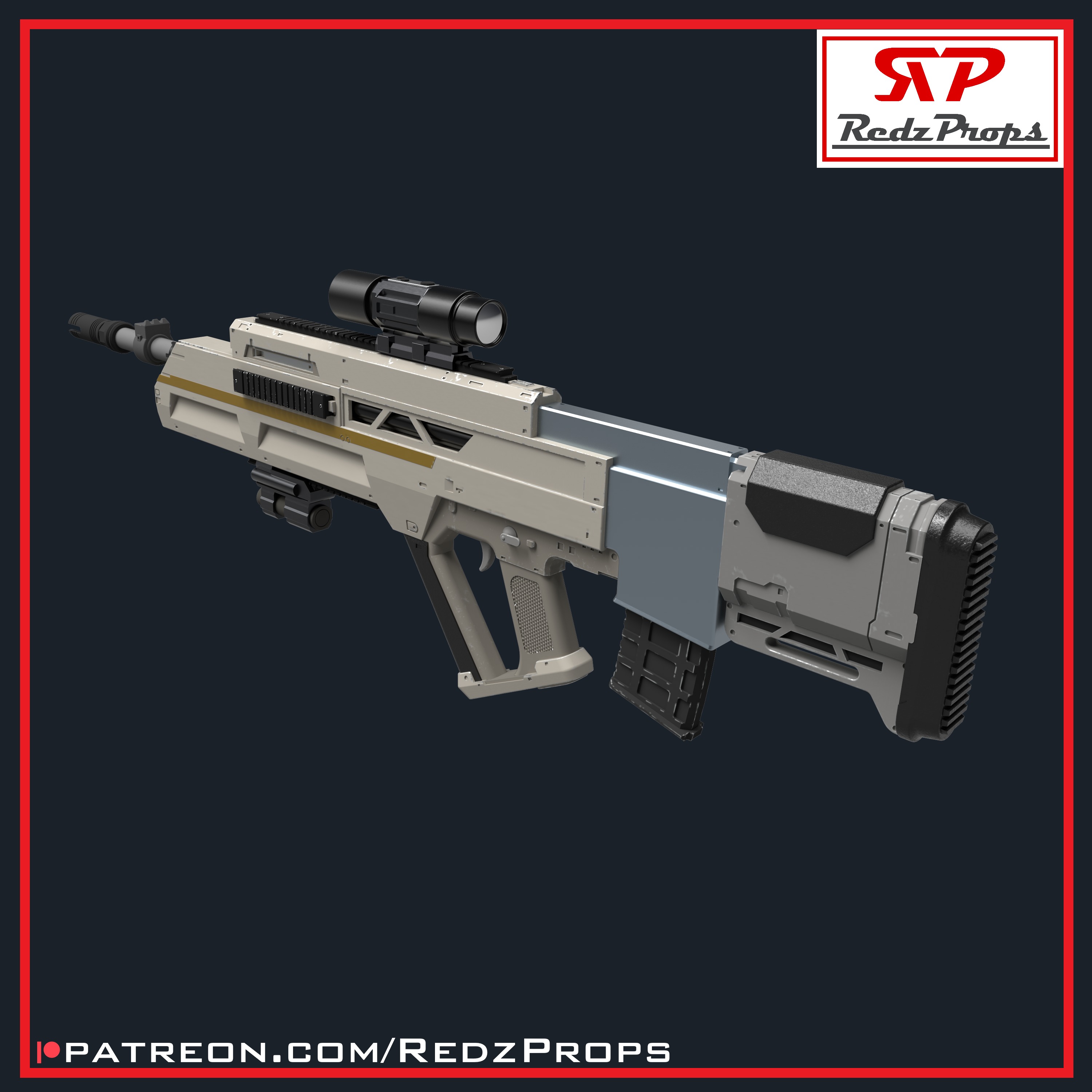 AR-23P Liberator Cosplay Prop 3D print model_3