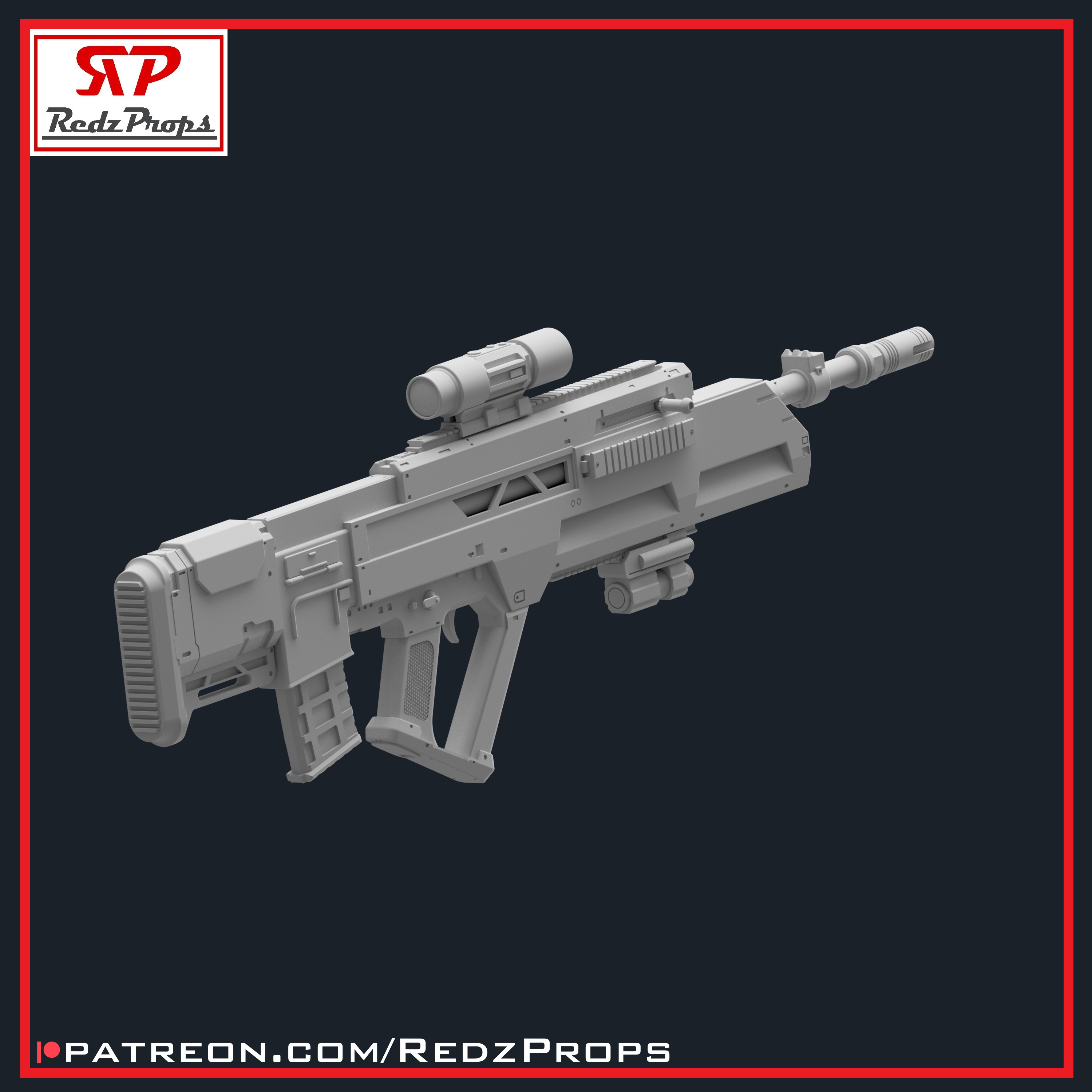 AR-23P Liberator Cosplay Prop 3D print model_8