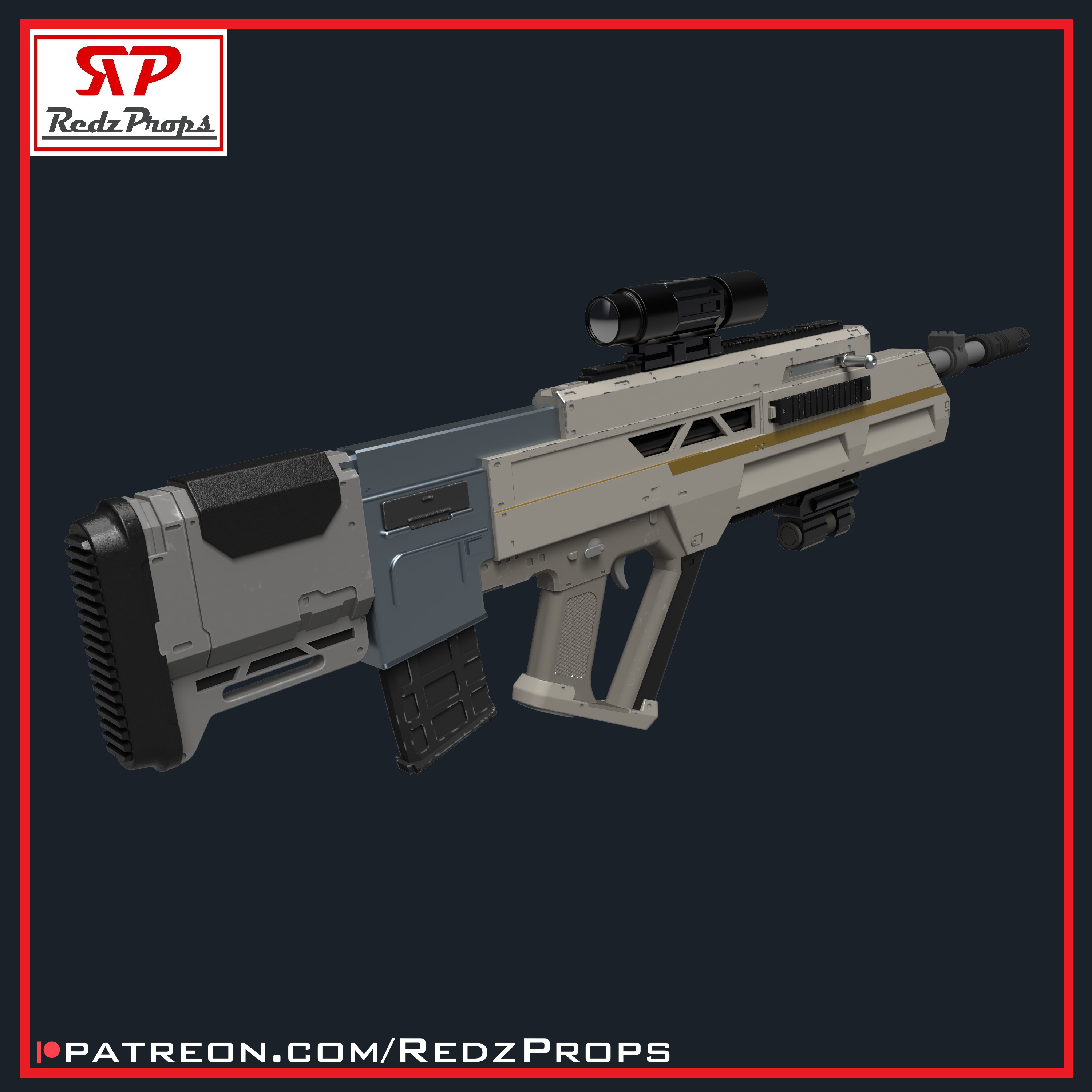 AR-23P Liberator Cosplay Prop 3D print model_2