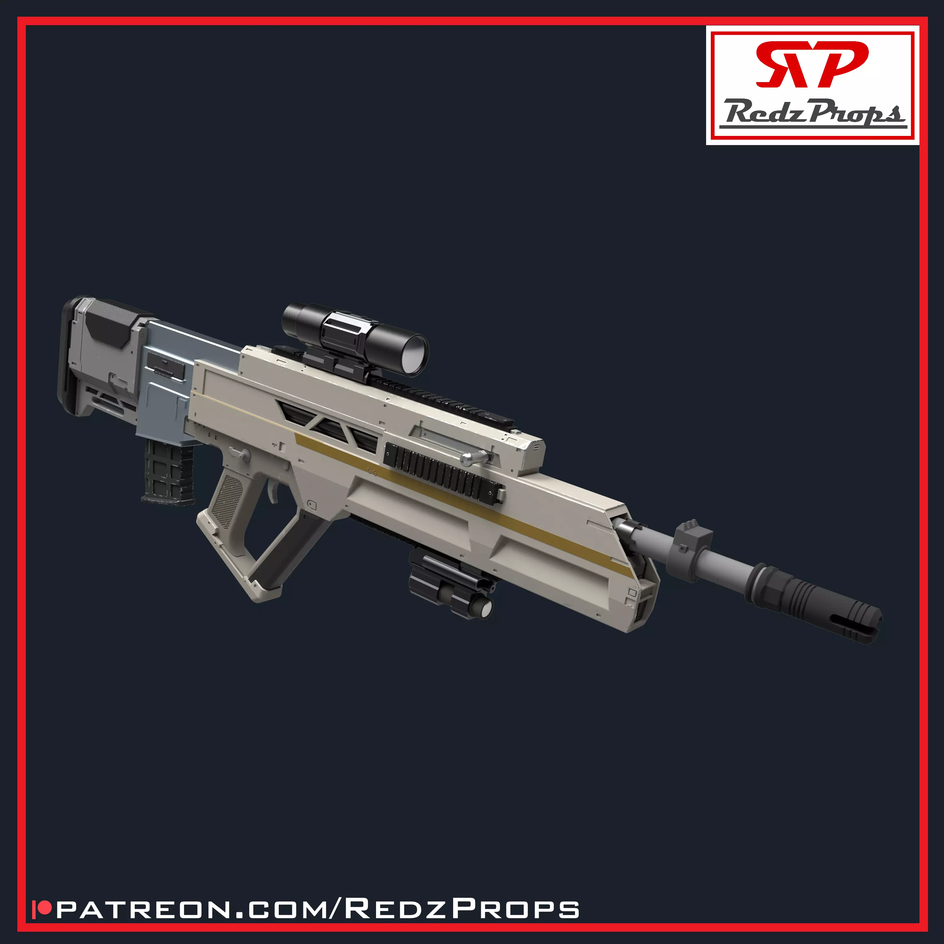 AR-23P Liberator Cosplay Prop 3D print model_0