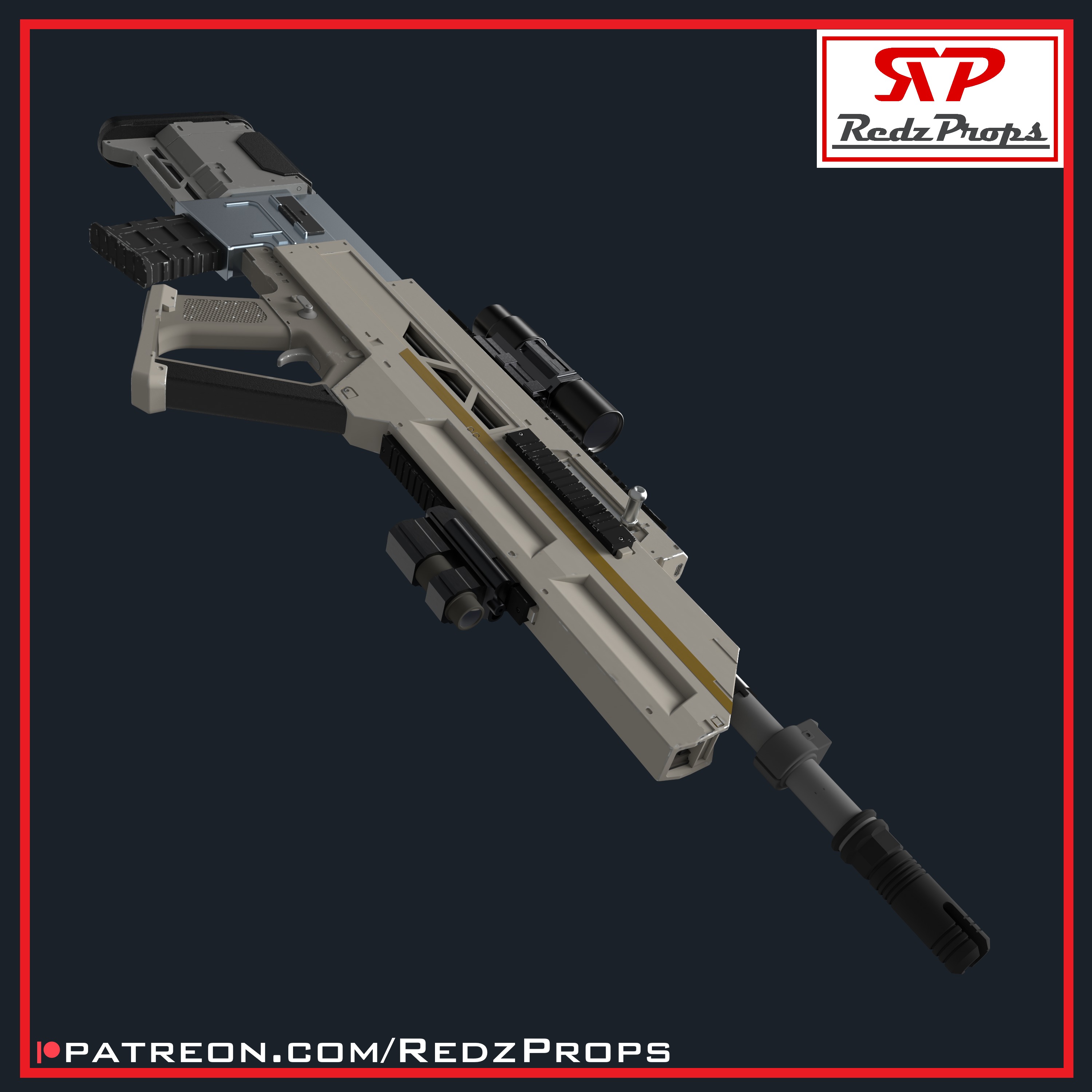 AR-23P Liberator Cosplay Prop 3D print model_4