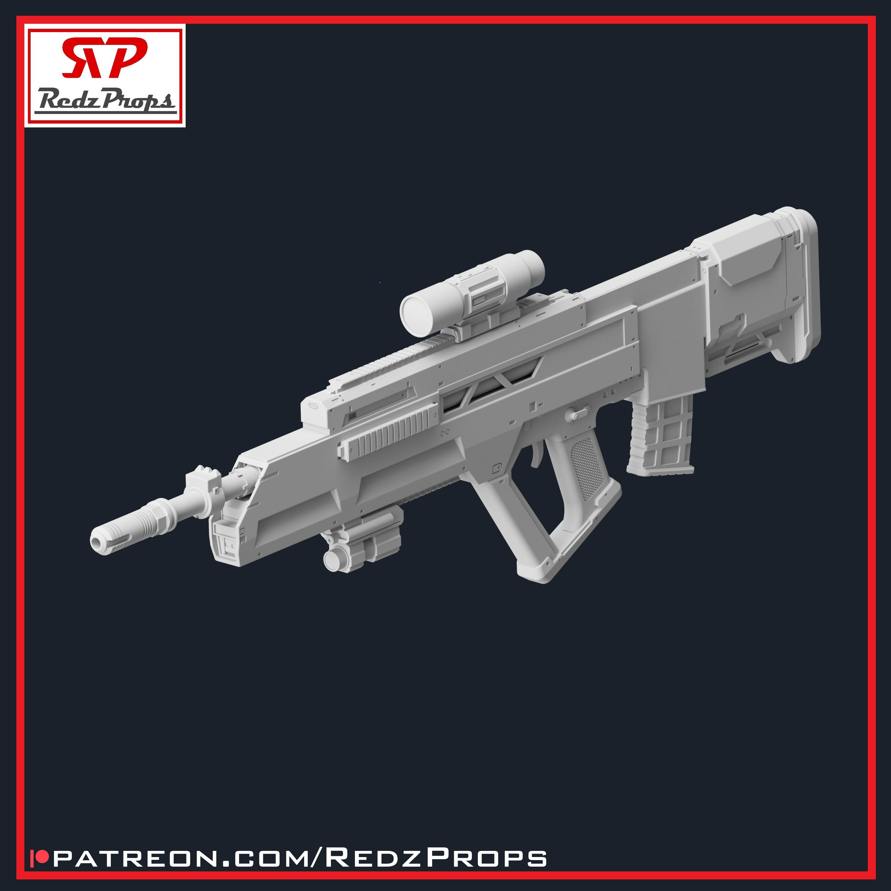 AR-23P Liberator Cosplay Prop 3D print model_6