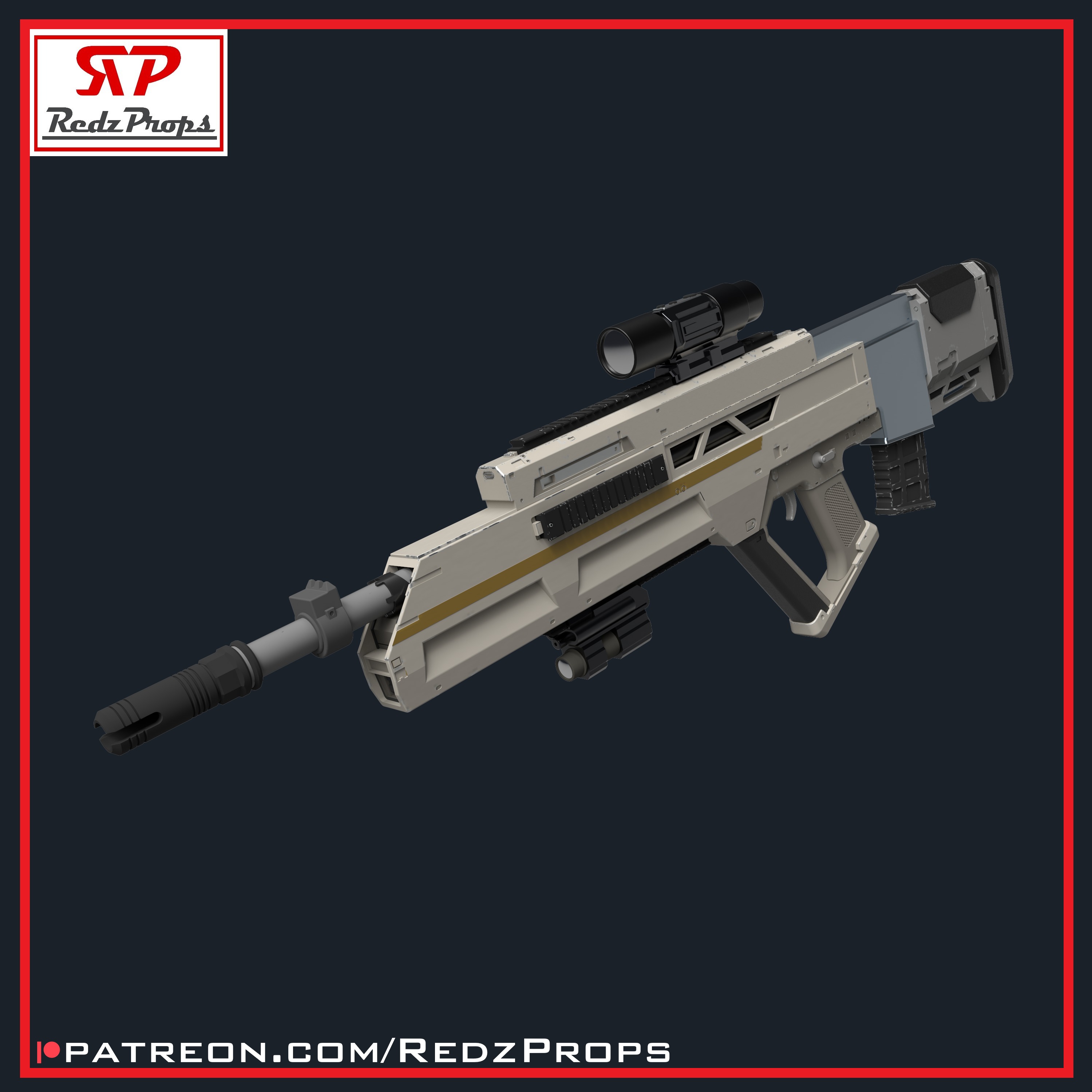 AR-23P Liberator Cosplay Prop 3D print model_1