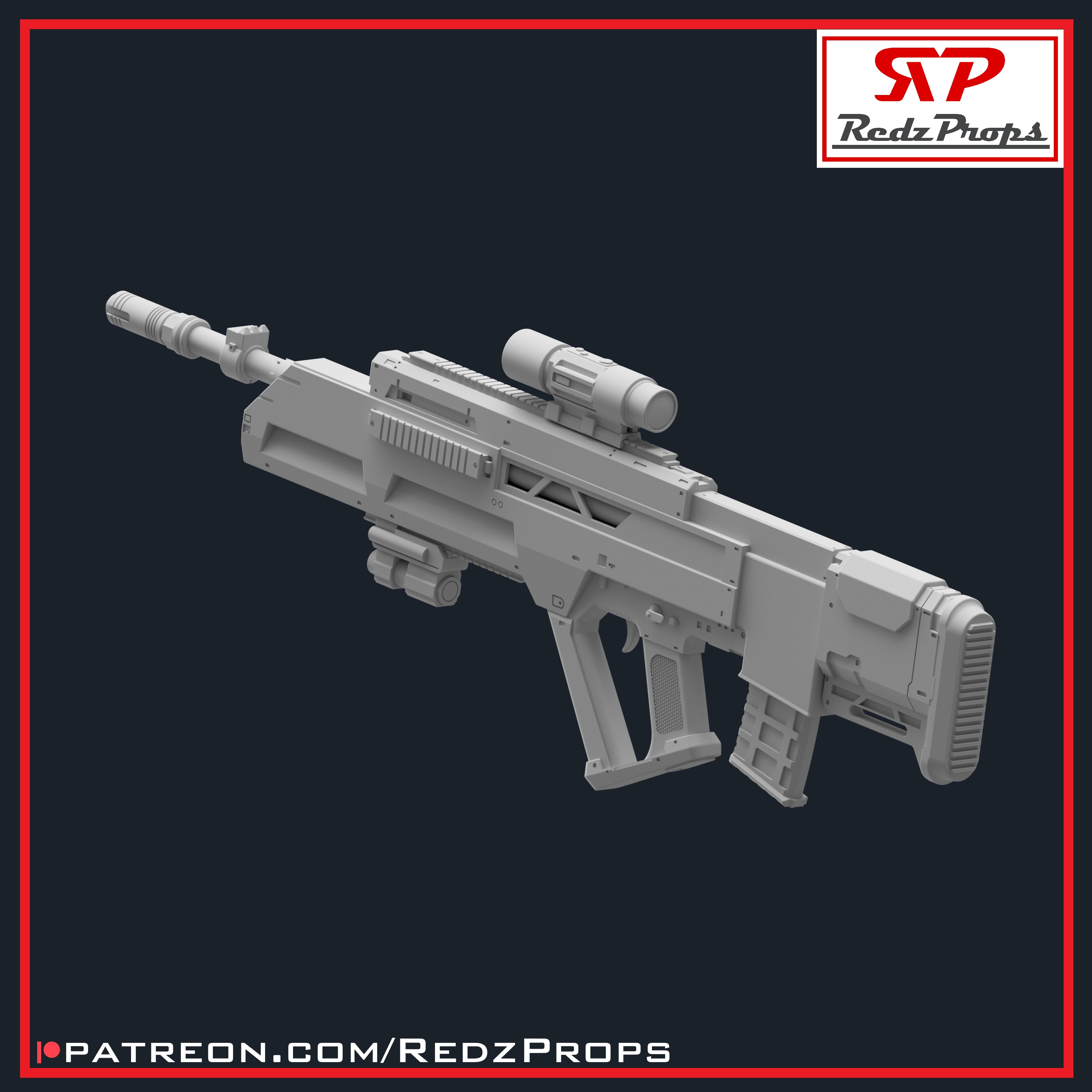 AR-23P Liberator Cosplay Prop 3D print model_7