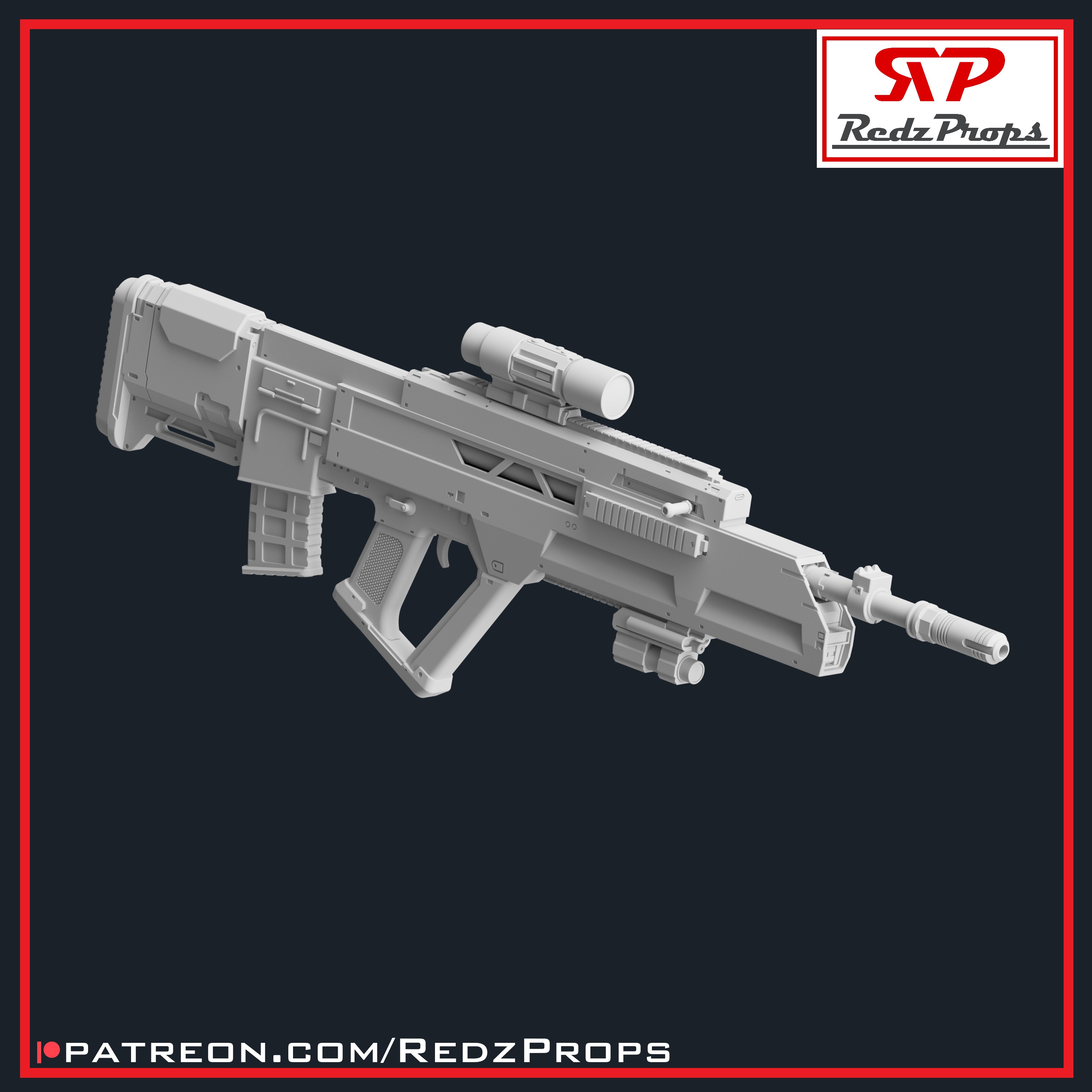 AR-23P Liberator Cosplay Prop 3D print model_5
