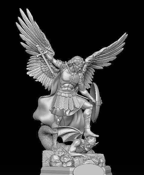 Archangel Michael - Arcangel Miguel Statue 3D model 3D print model_0