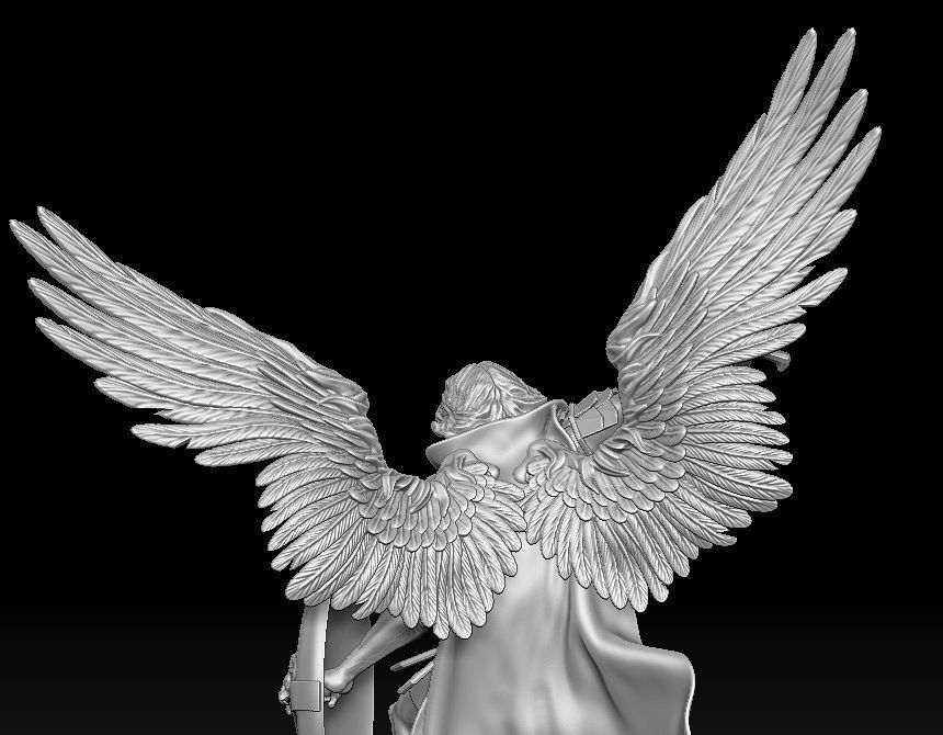 Archangel Michael - Arcangel Miguel Statue 3D model 3D print model_15