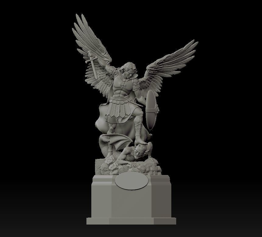 Archangel Michael - Arcangel Miguel Statue 3D model 3D print model_22