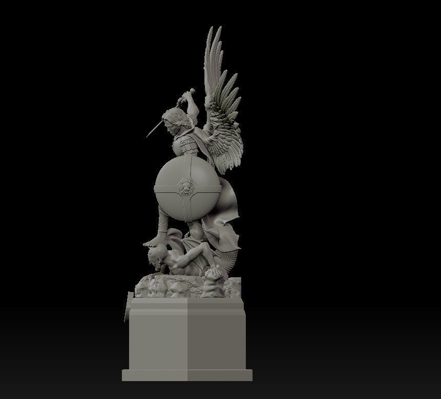 Archangel Michael - Arcangel Miguel Statue 3D model 3D print model_25