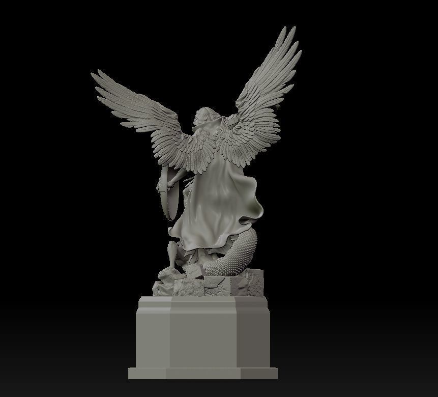 Archangel Michael - Arcangel Miguel Statue 3D model 3D print model_24