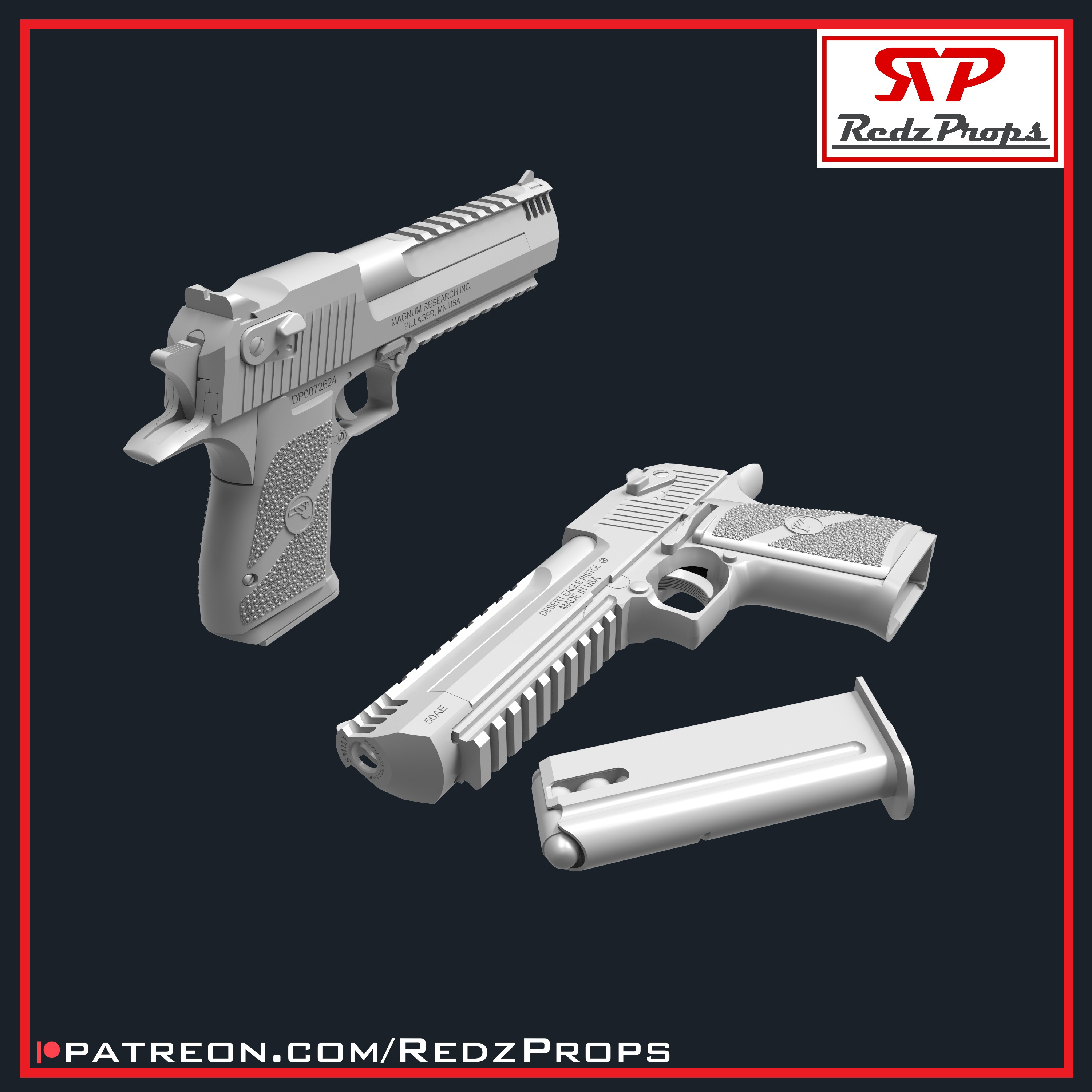 Deadpool 3 Eagles Cosplay Prop 3D print model_6