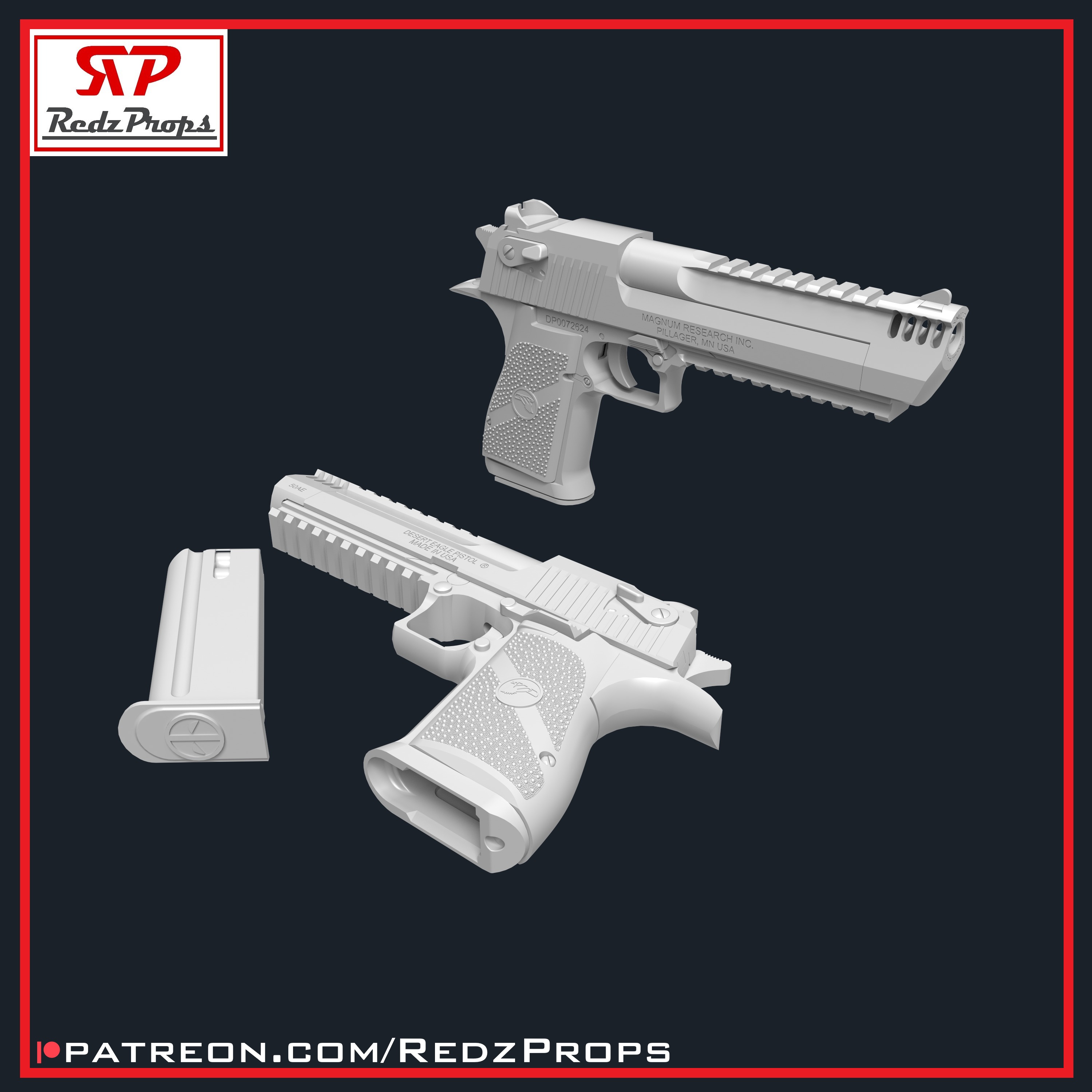 Deadpool 3 Eagles Cosplay Prop 3D print model_5
