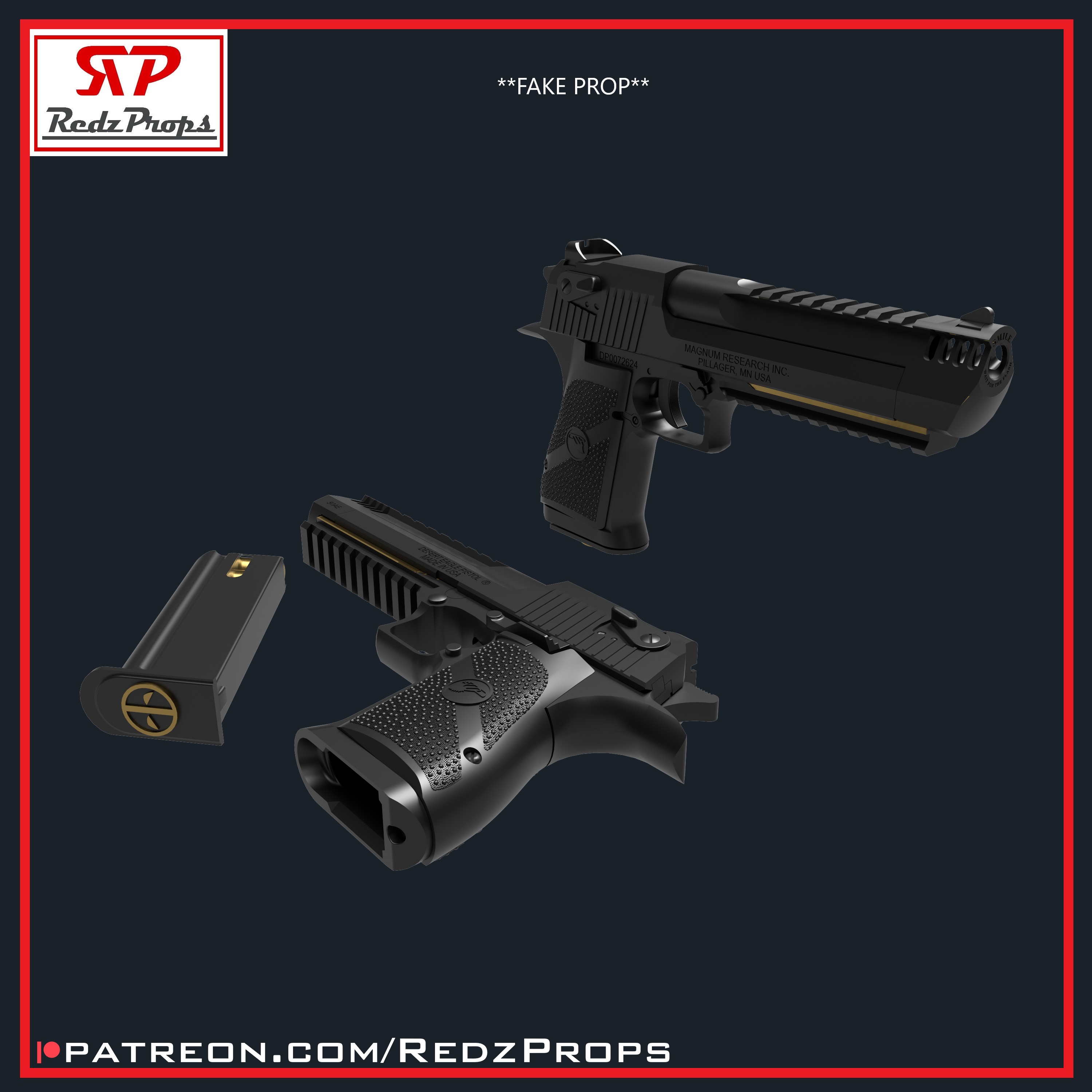 Deadpool 3 Eagles Cosplay Prop 3D print model_1