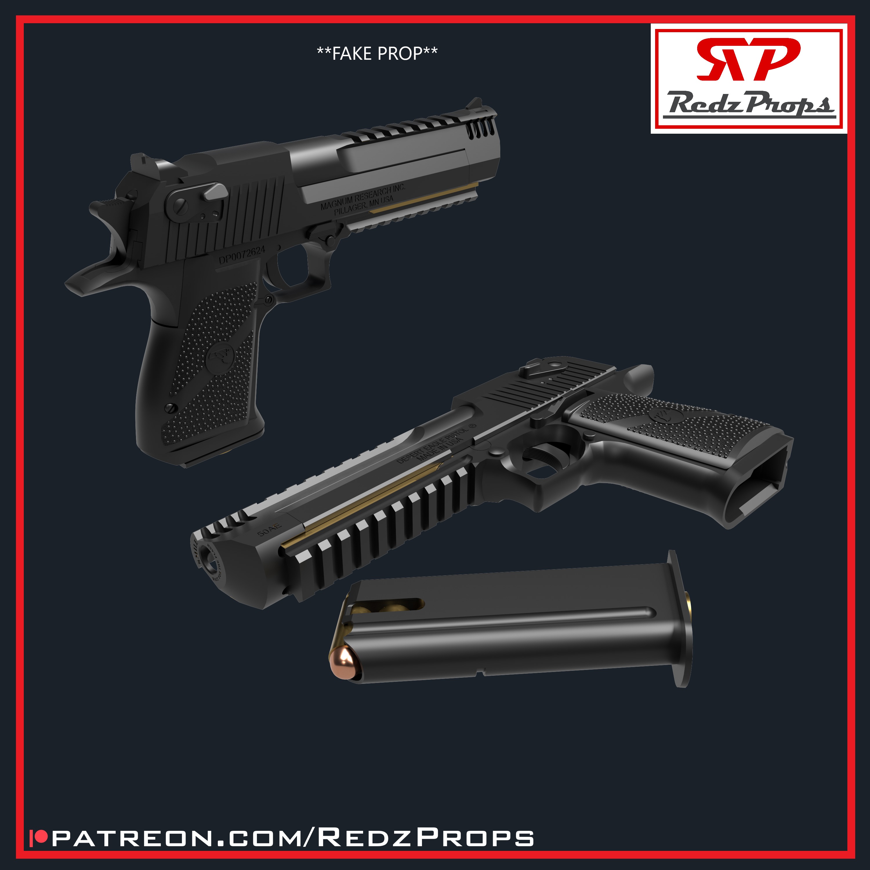 Deadpool 3 Eagles Cosplay Prop 3D print model_2