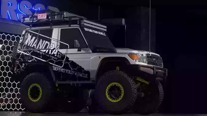 Land Cruiser S71 2012 Mandra Edition Interior Engine MQ 3D model