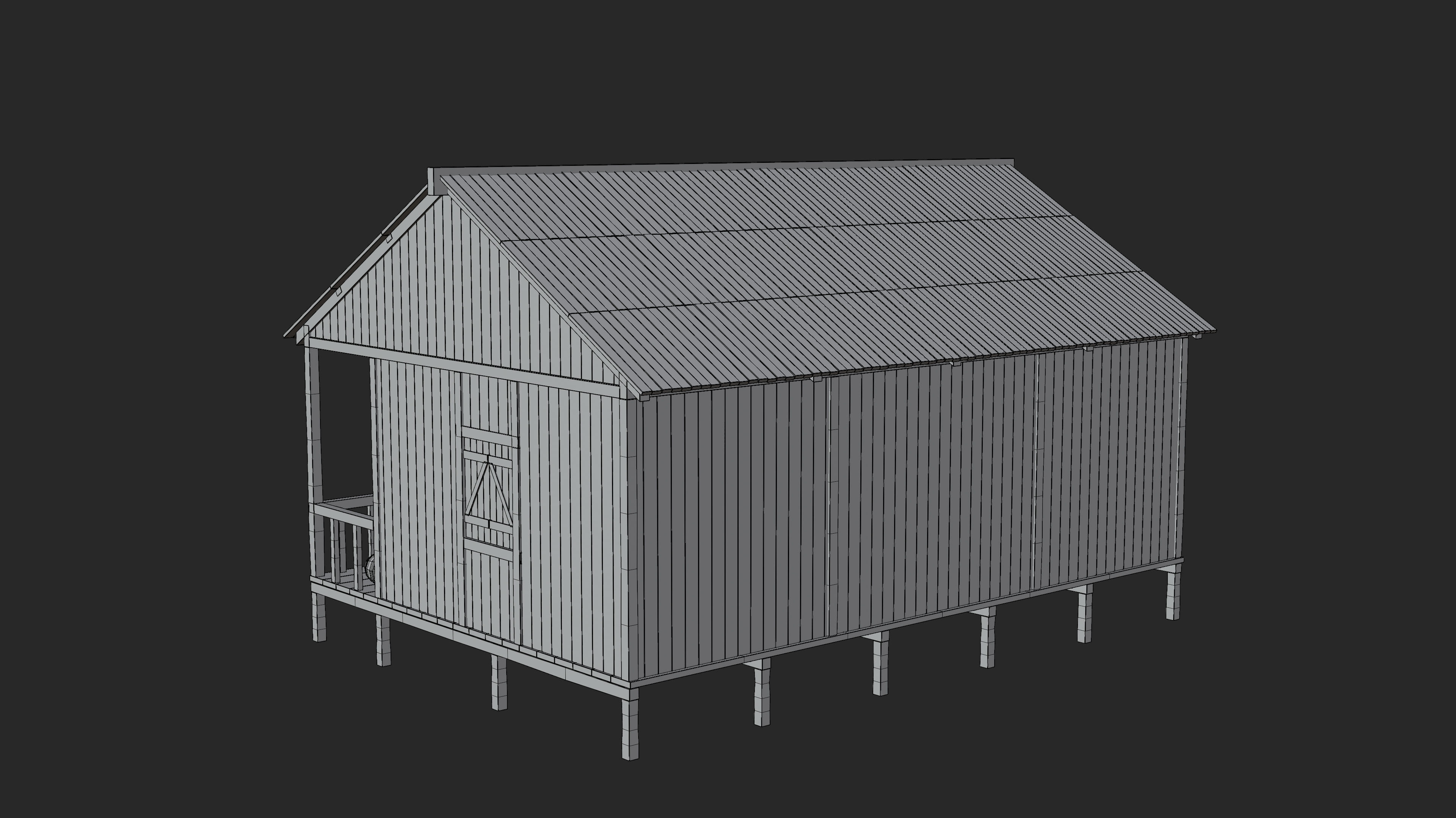 Medieval Fantasy House 02 3D model_12