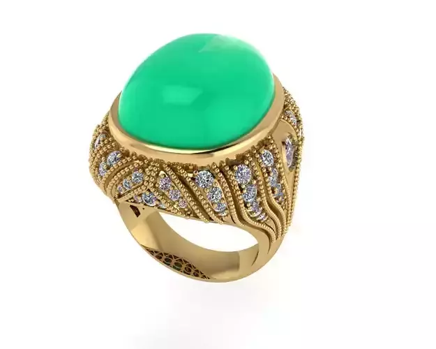 Diamond ring design 3d render