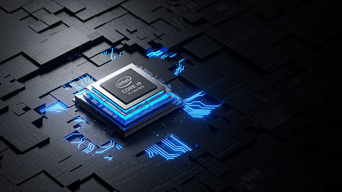 Chip Model Chip Engineering CPU 3D model