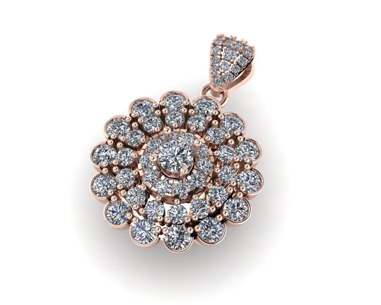 Diamond pentdant 3d render 3D print model_1