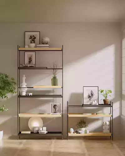 Shelf model iron frame potted plant decoration indoor scene