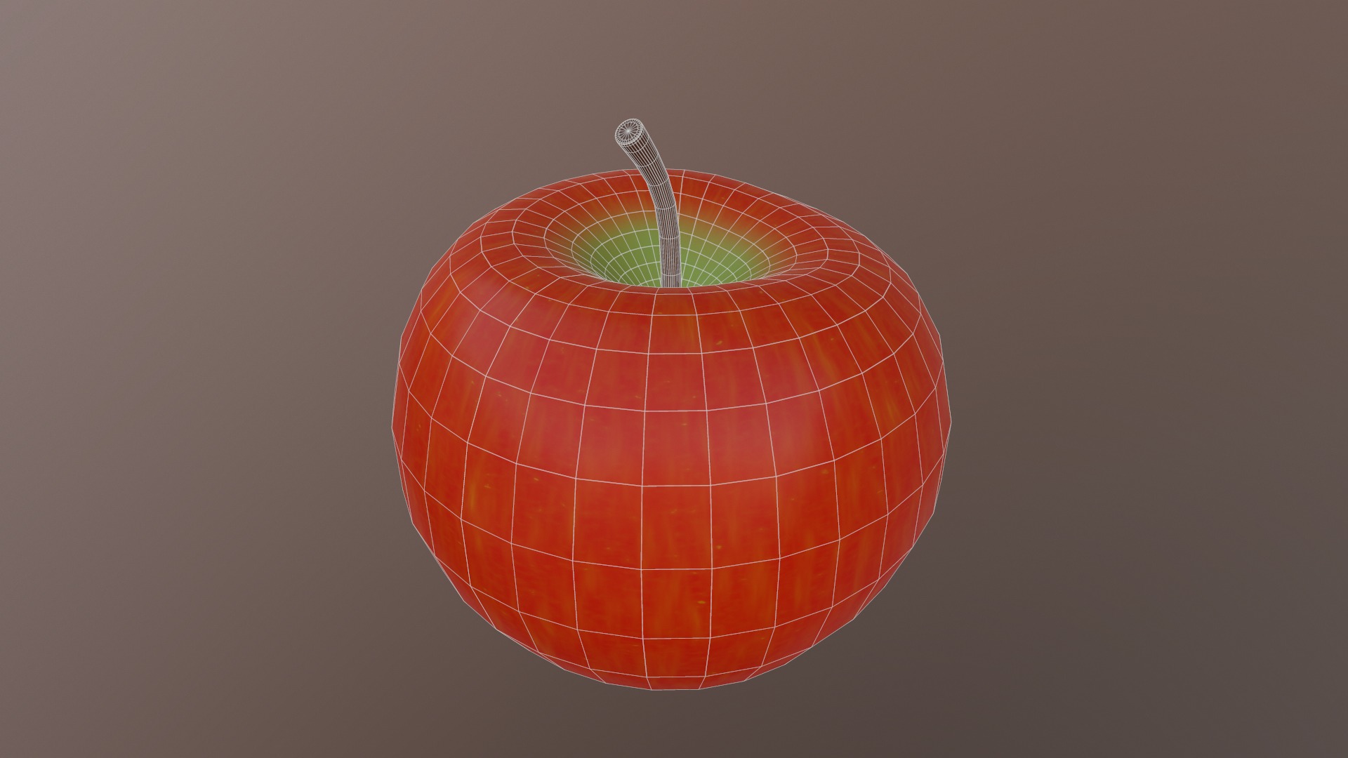 Apple Low Poly 3d model Low-poly 3D model_17