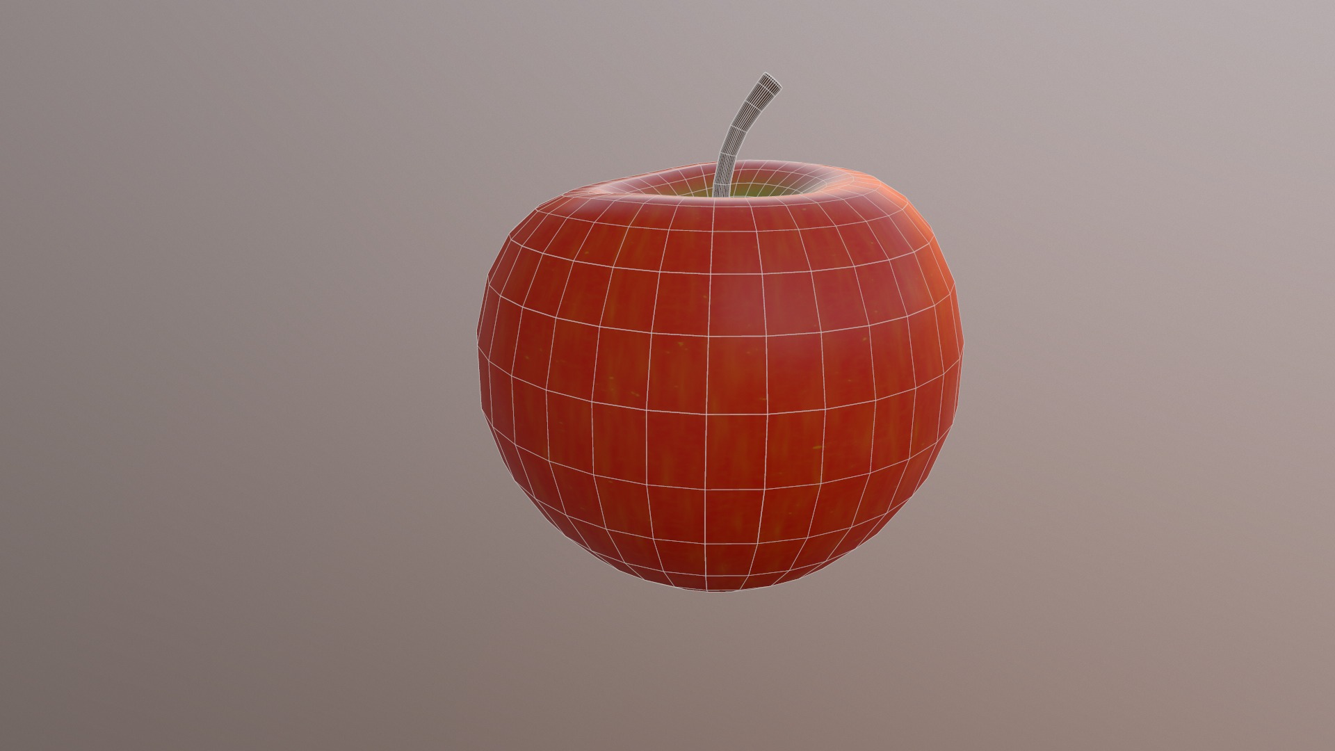 Apple Low Poly 3d model Low-poly 3D model_10