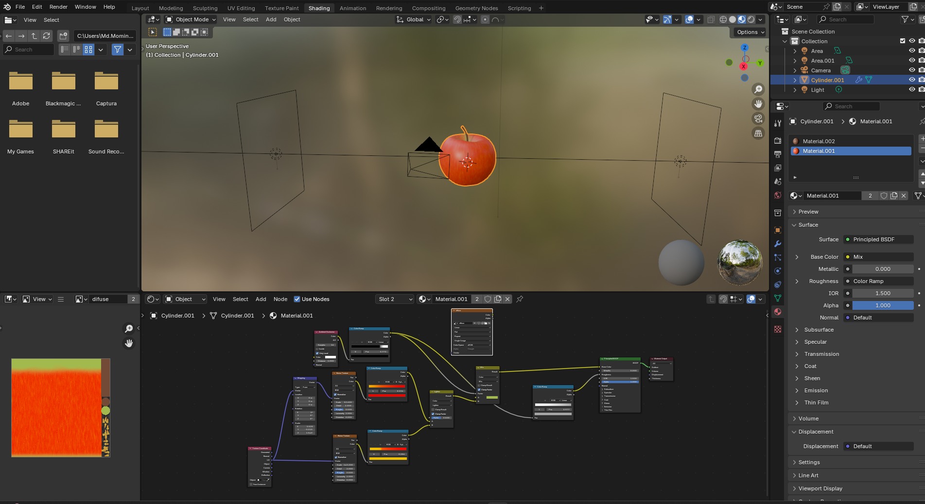 Apple Low Poly 3d model Low-poly 3D model_32