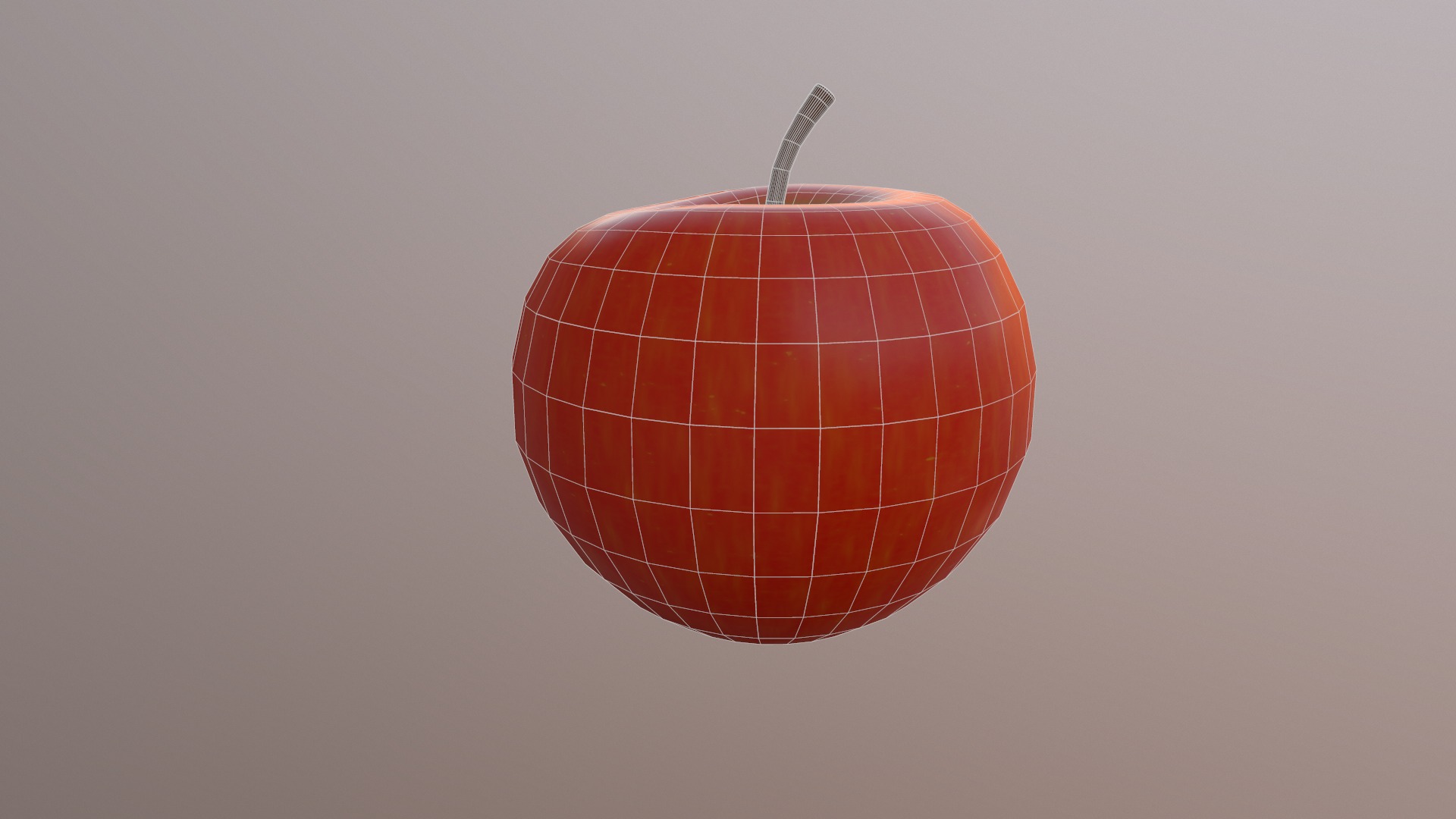 Apple Low Poly 3d model Low-poly 3D model_15