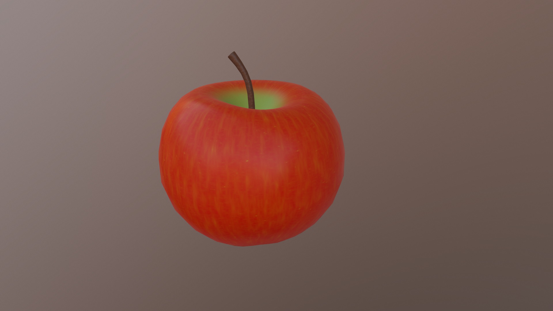 Apple Low Poly 3d model Low-poly 3D model_2