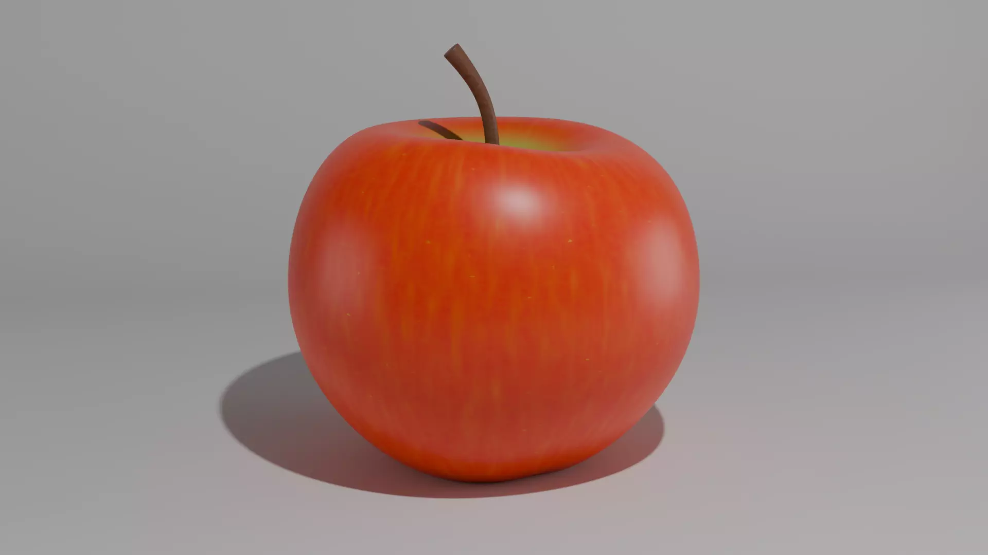 Apple Low Poly 3d model Low-poly 3D model_0