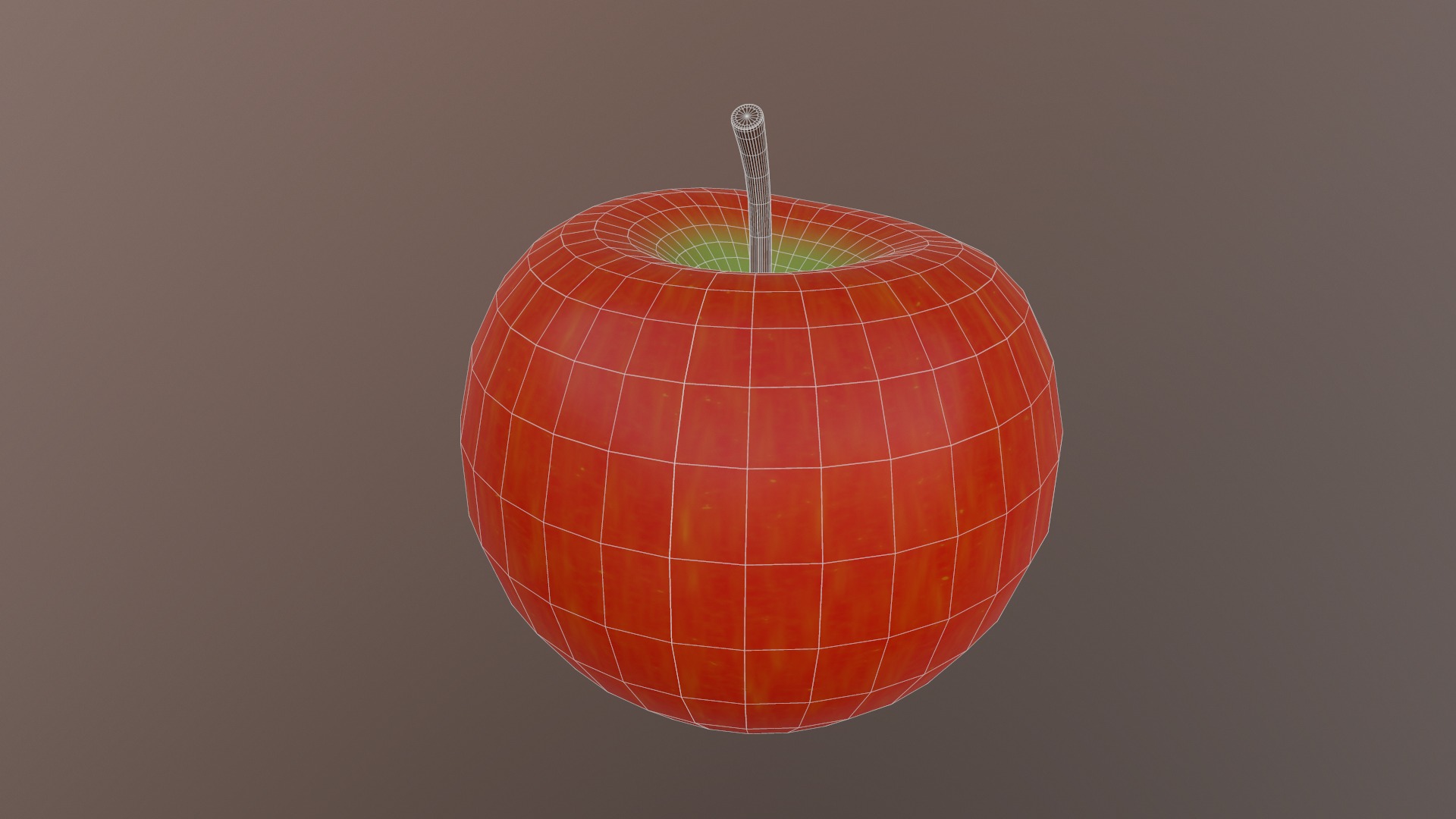 Apple Low Poly 3d model Low-poly 3D model_11