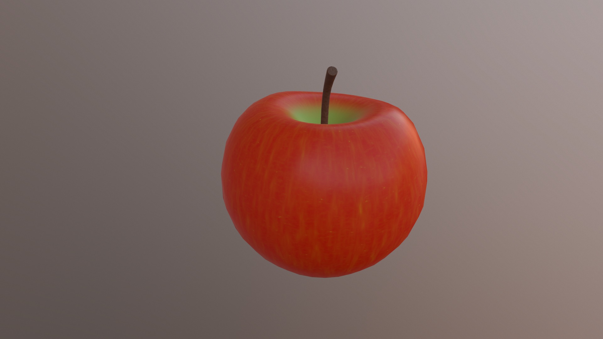 Apple Low Poly 3d model Low-poly 3D model_3