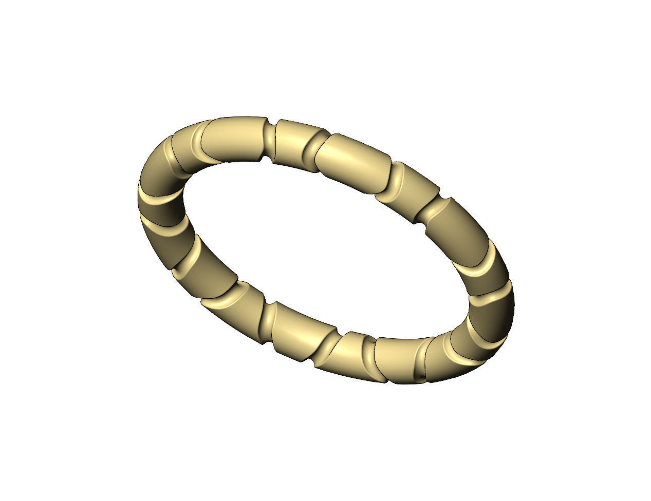 Mirrored Riverstone carving stacker band US sizes 6to11 3D print model_7