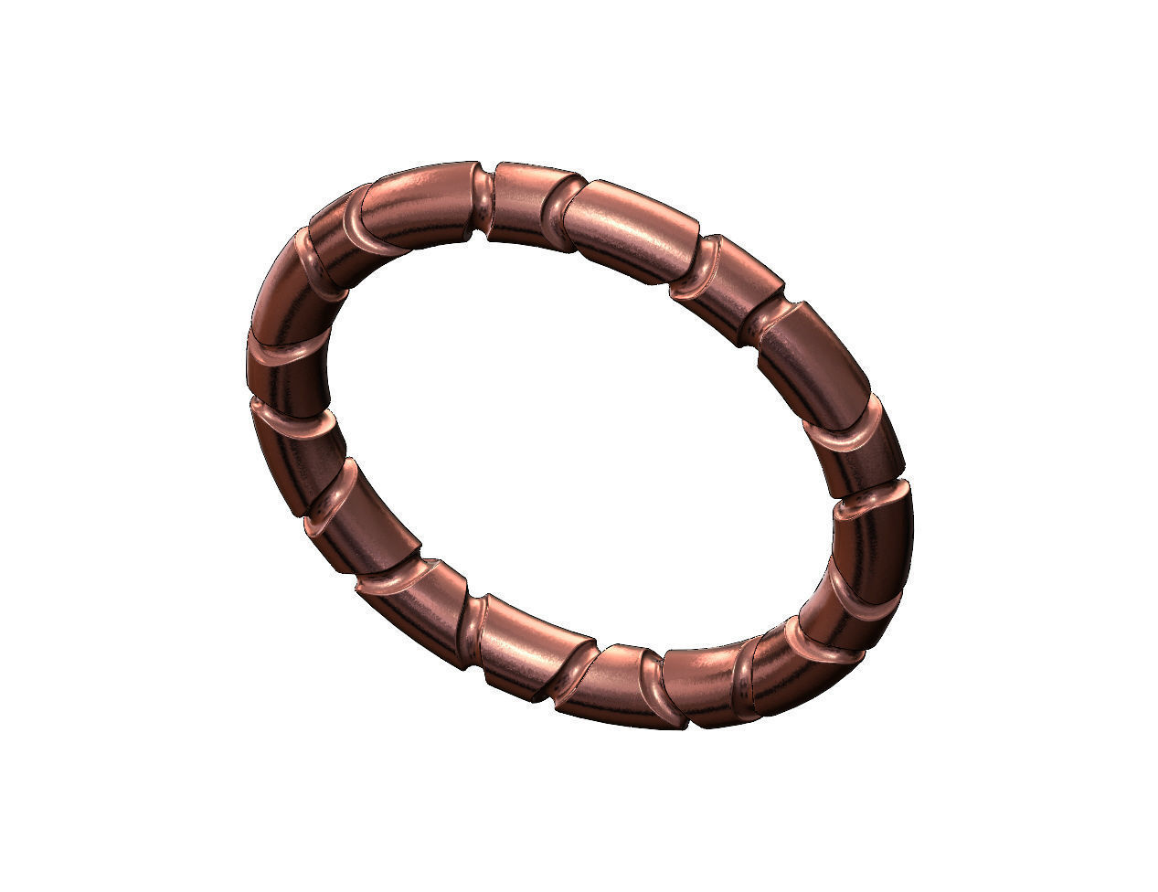 Mirrored Riverstone carving stacker band US sizes 6to11 3D print model_11