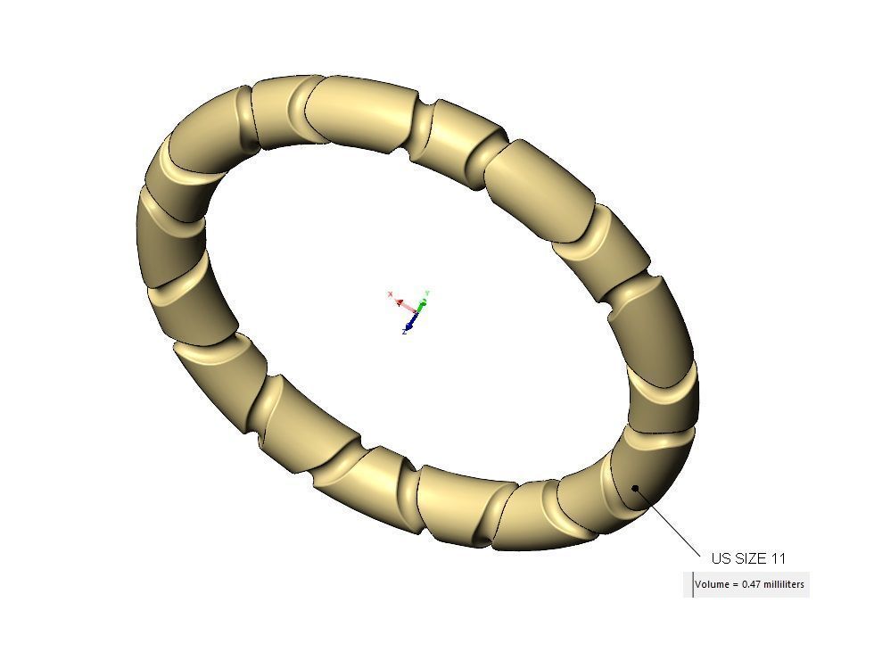 Mirrored Riverstone carving stacker band US sizes 6to11 3D print model_13