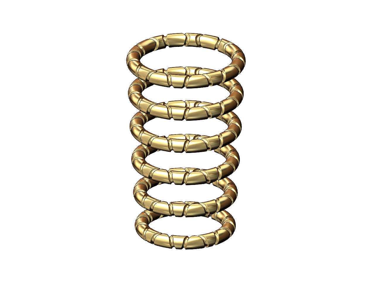 Mirrored Riverstone carving stacker band US sizes 6to11 3D print model_2