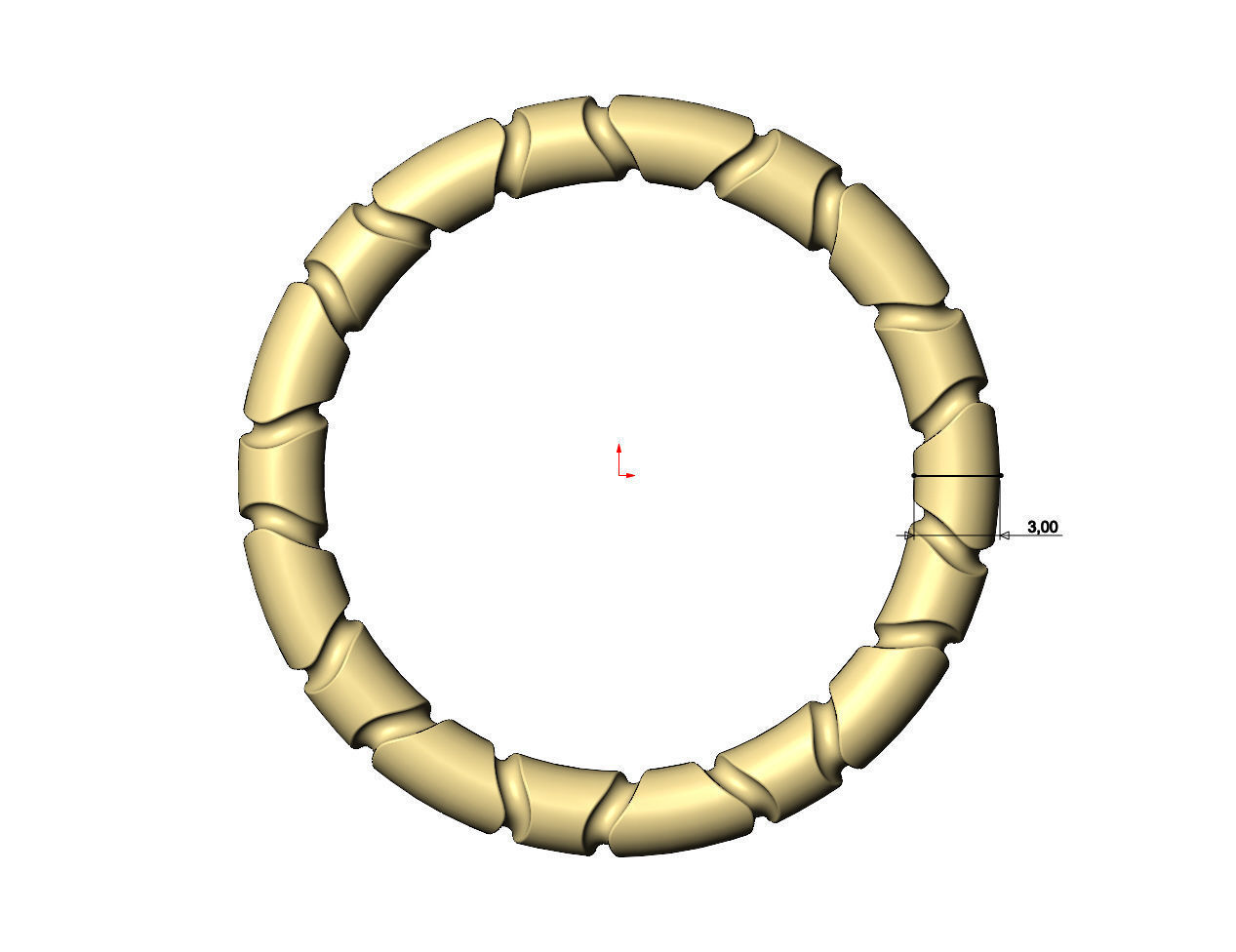 Mirrored Riverstone carving stacker band US sizes 6to11 3D print model_8