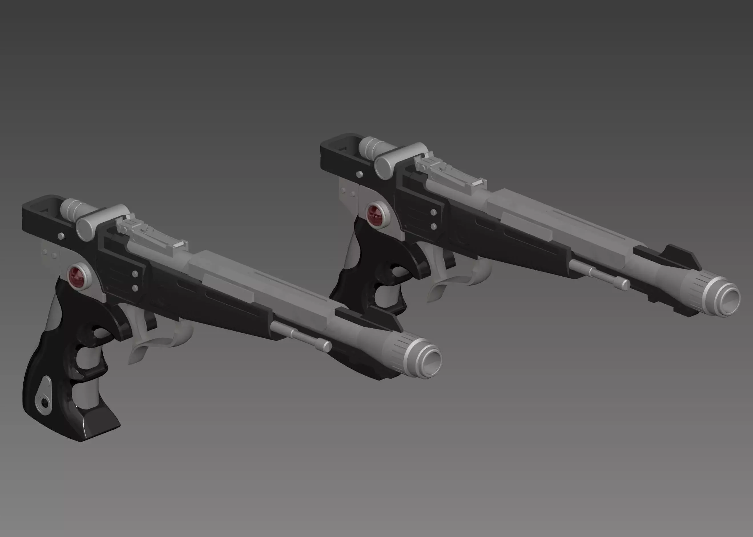 Mando Dual Blaster Cosplay Prop 3D print model_0