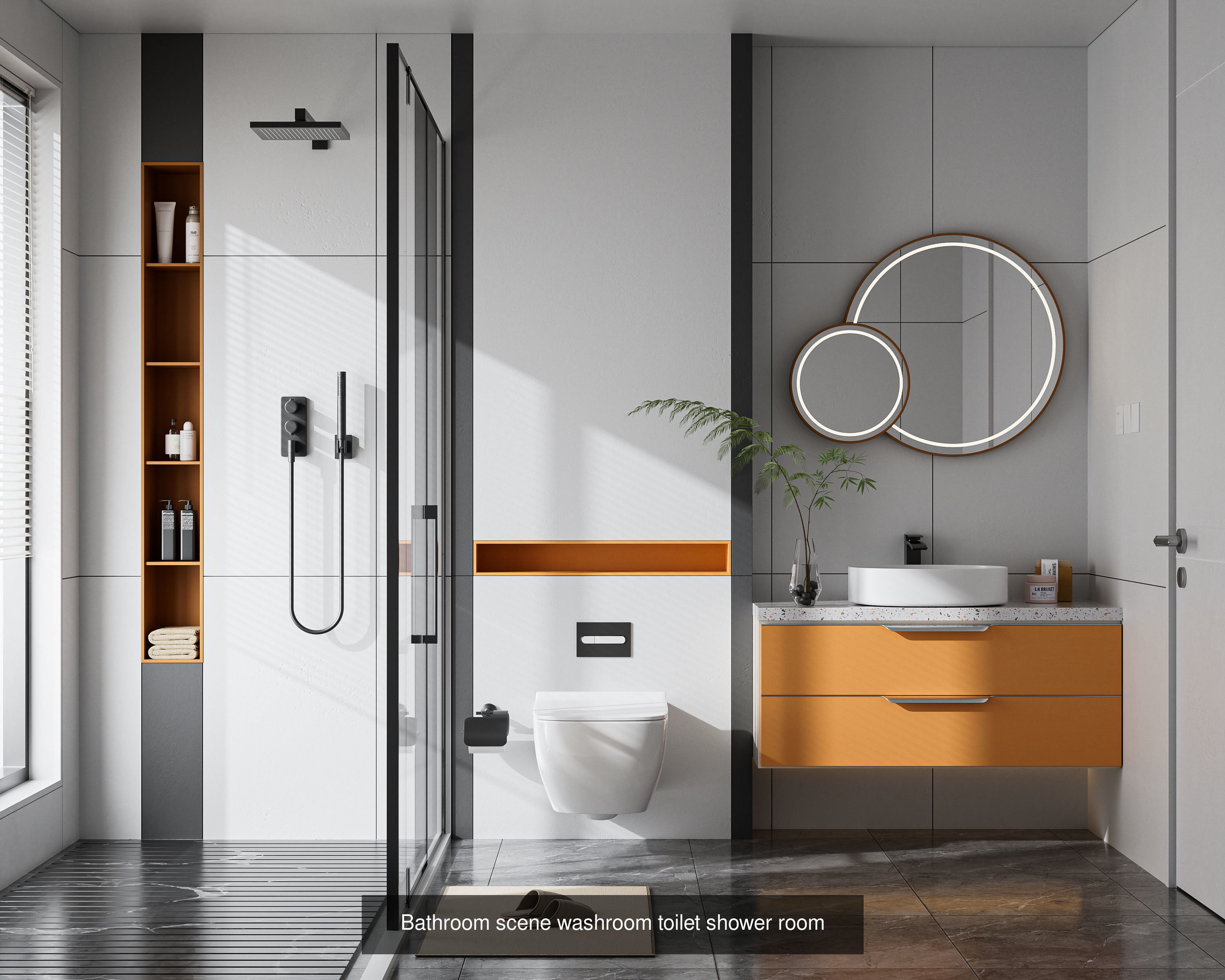 C4D octane render bathroom scene collection _5